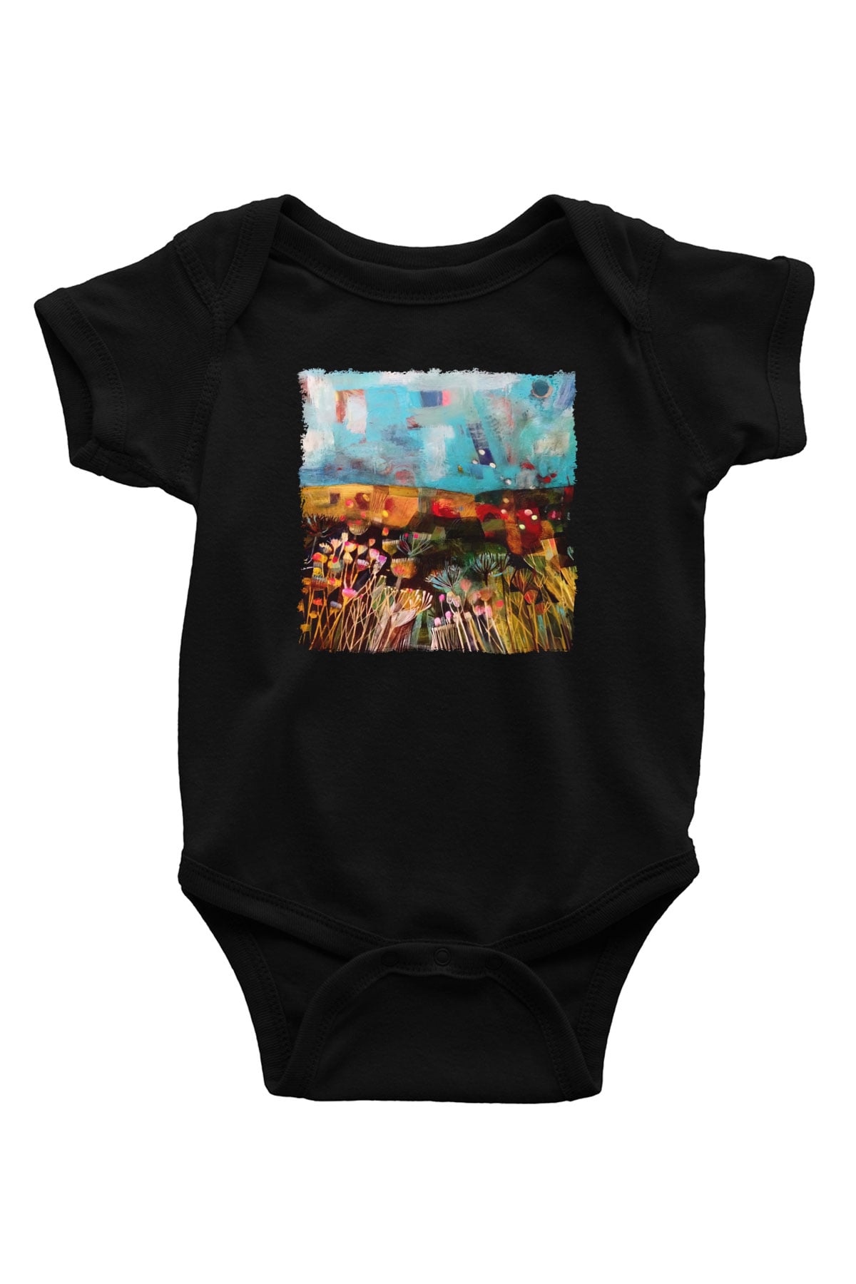 Peyzaj Siyah Bebek Body - Zıbın