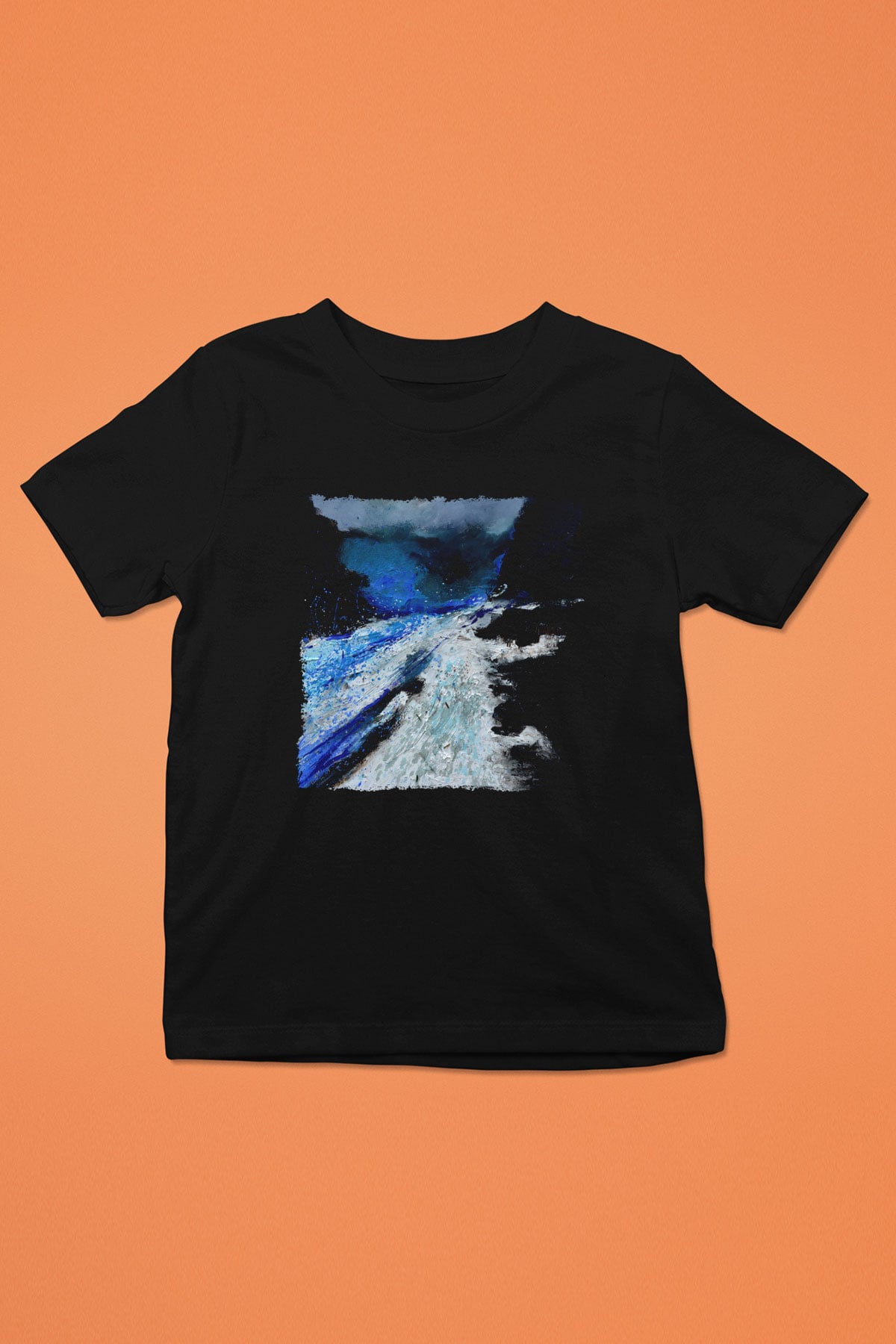 Peyzaj Siyah Unisex Çocuk Tişört