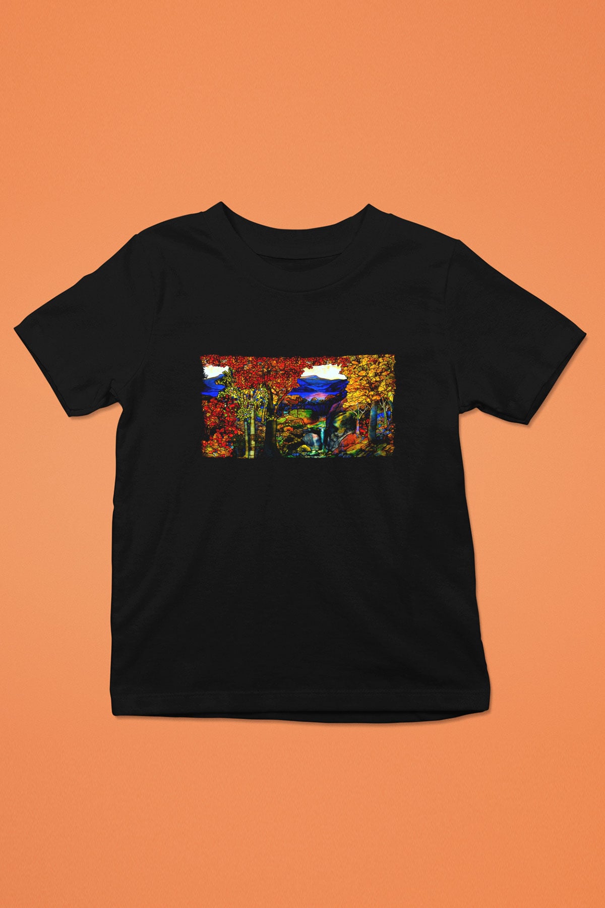 Peyzaj Siyah Unisex Çocuk Tişört
