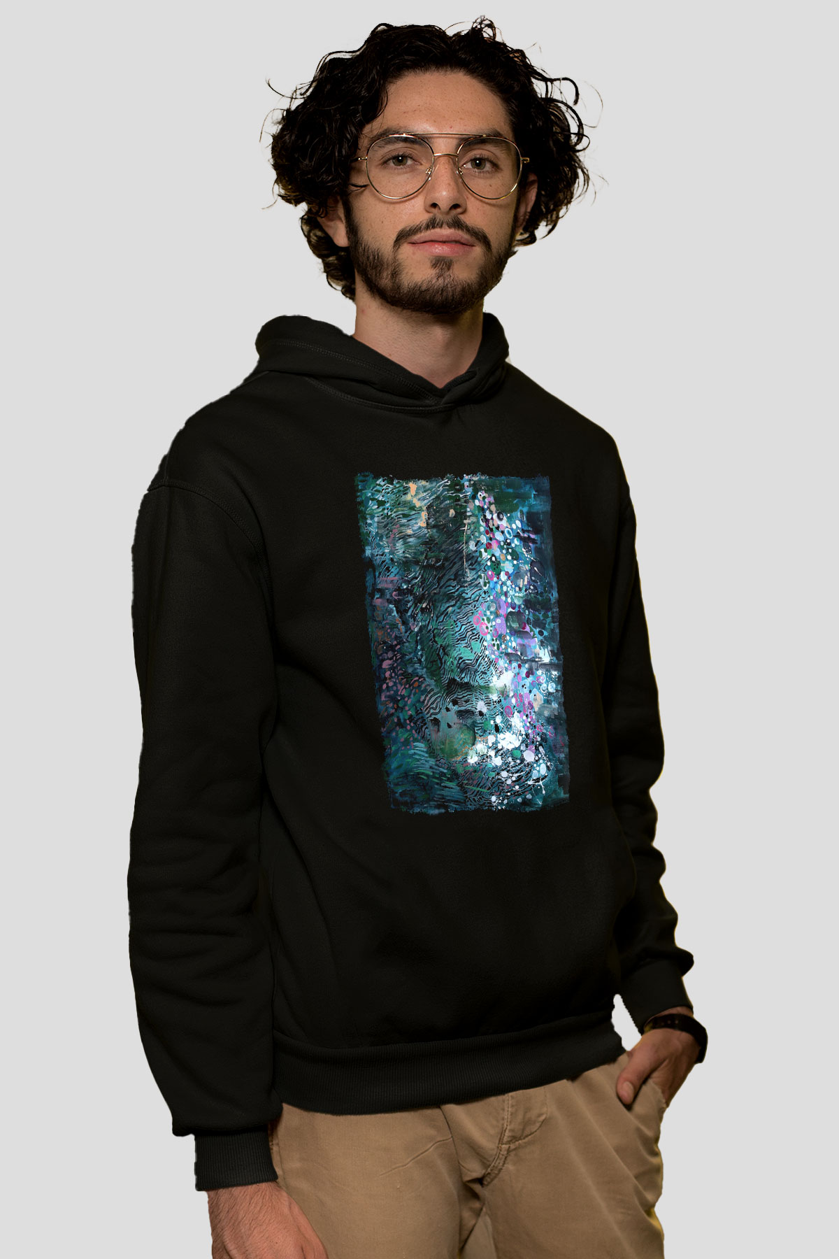 Peyzaj Siyah Unisex Hoodie
