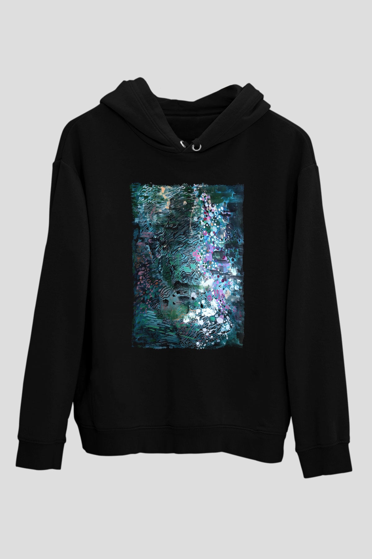 Peyzaj Siyah Unisex Hoodie