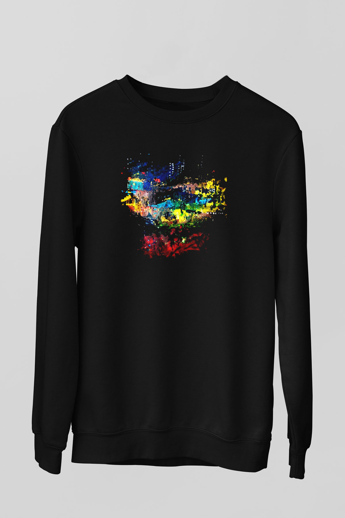 Peyzaj Siyah Unisex Sweatshirt