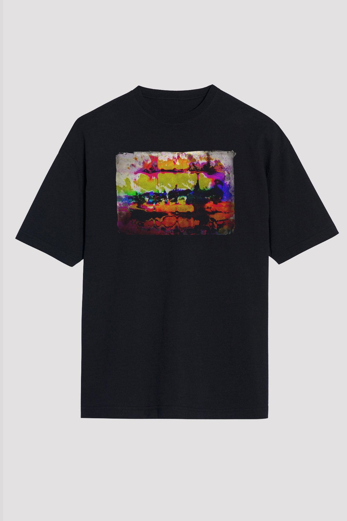 Peyzaj Siyah Oversize Tişört Oversize T-shirt - TişörtFabrikası