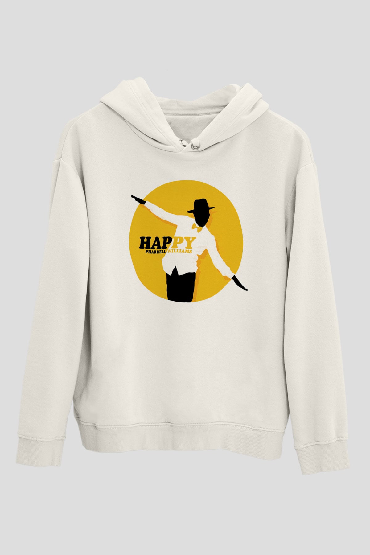 Pharrel Williams Beyaz Unisex Kapşonlu Sweatshirt