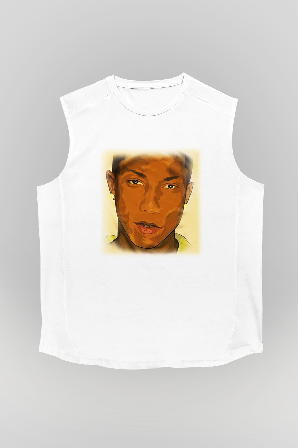 Pharrel Williams Beyaz Unisex Kolsuz Tişört