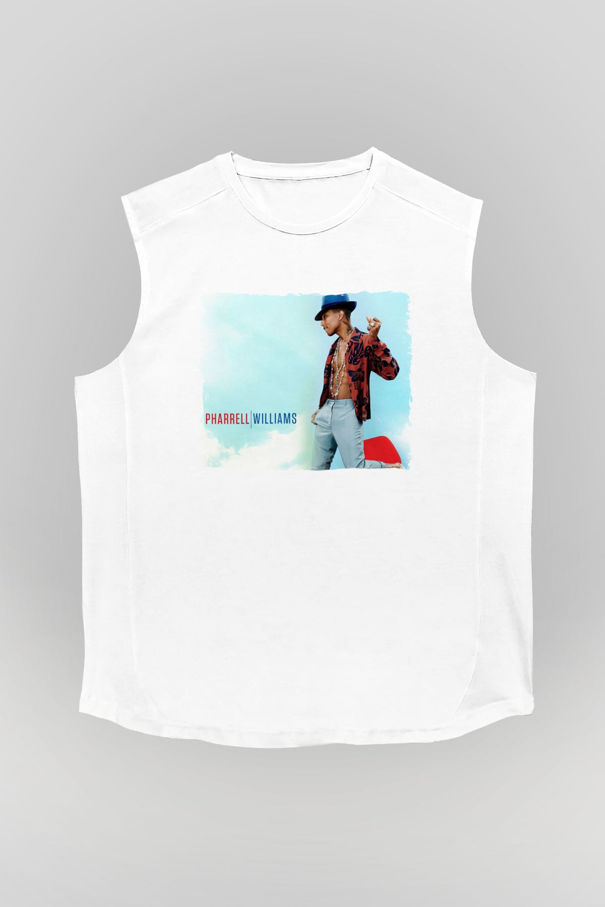 Pharrel Williams Beyaz Unisex Kolsuz Tişört