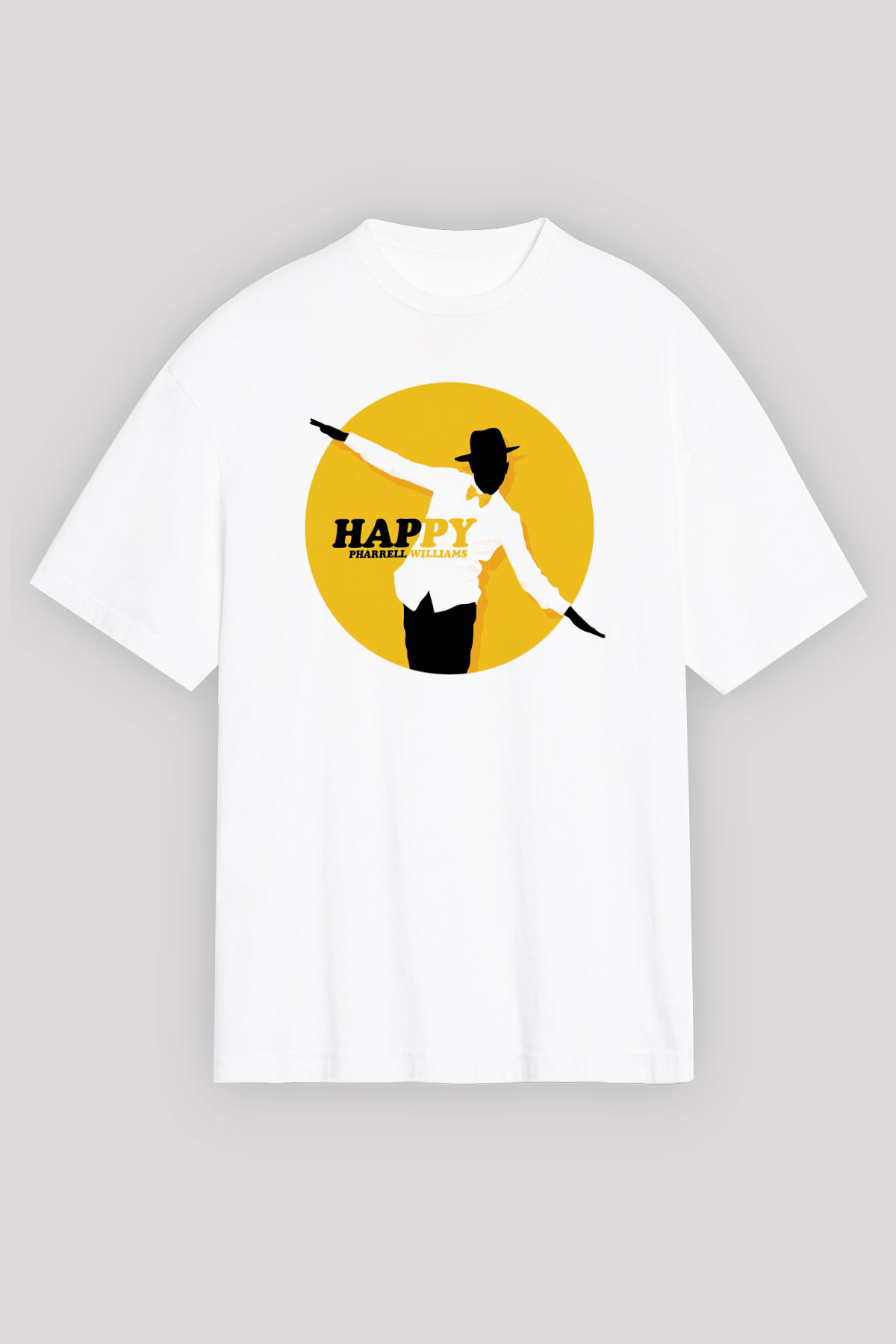 Pharrel Williams Beyaz Unisex Oversize Tişört T-Shirt