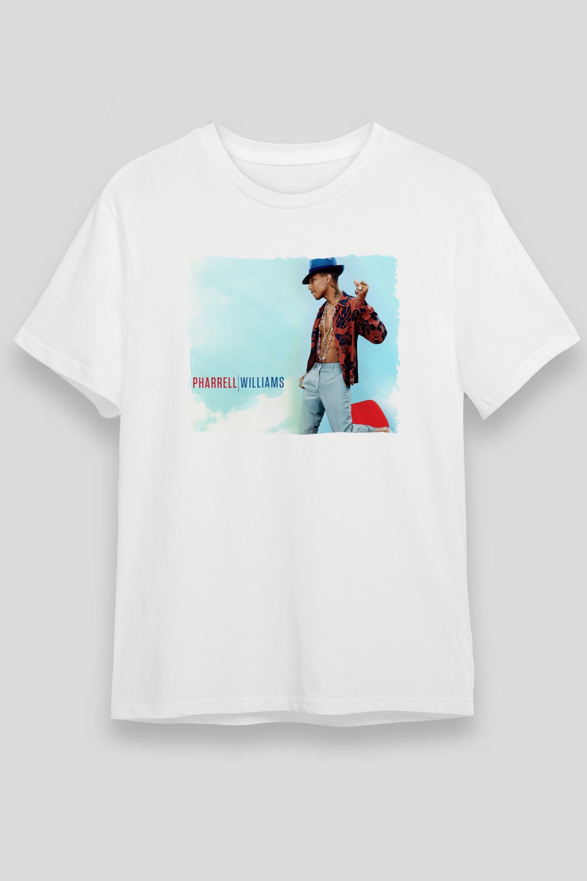Pharrel Williams Beyaz Unisex Tişört T-Shirt - TişörtFabrikası