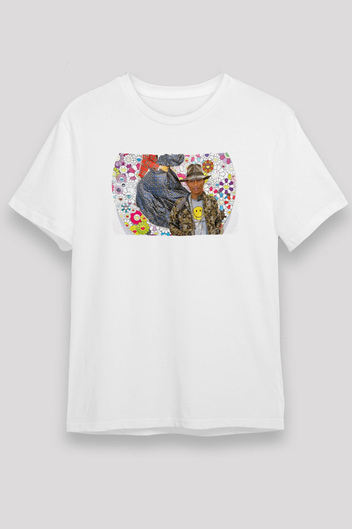 Pharrel Williams Beyaz Unisex Tişört T-Shirt - TişörtFabrikası