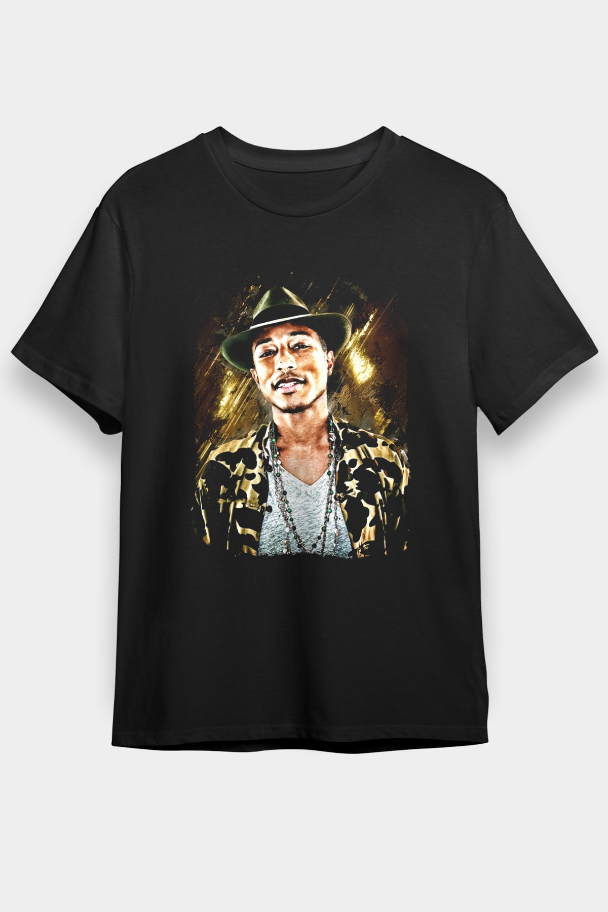 Pharrel Williams Siyah Unisex Tişört T-Shirt - TişörtFabrikası