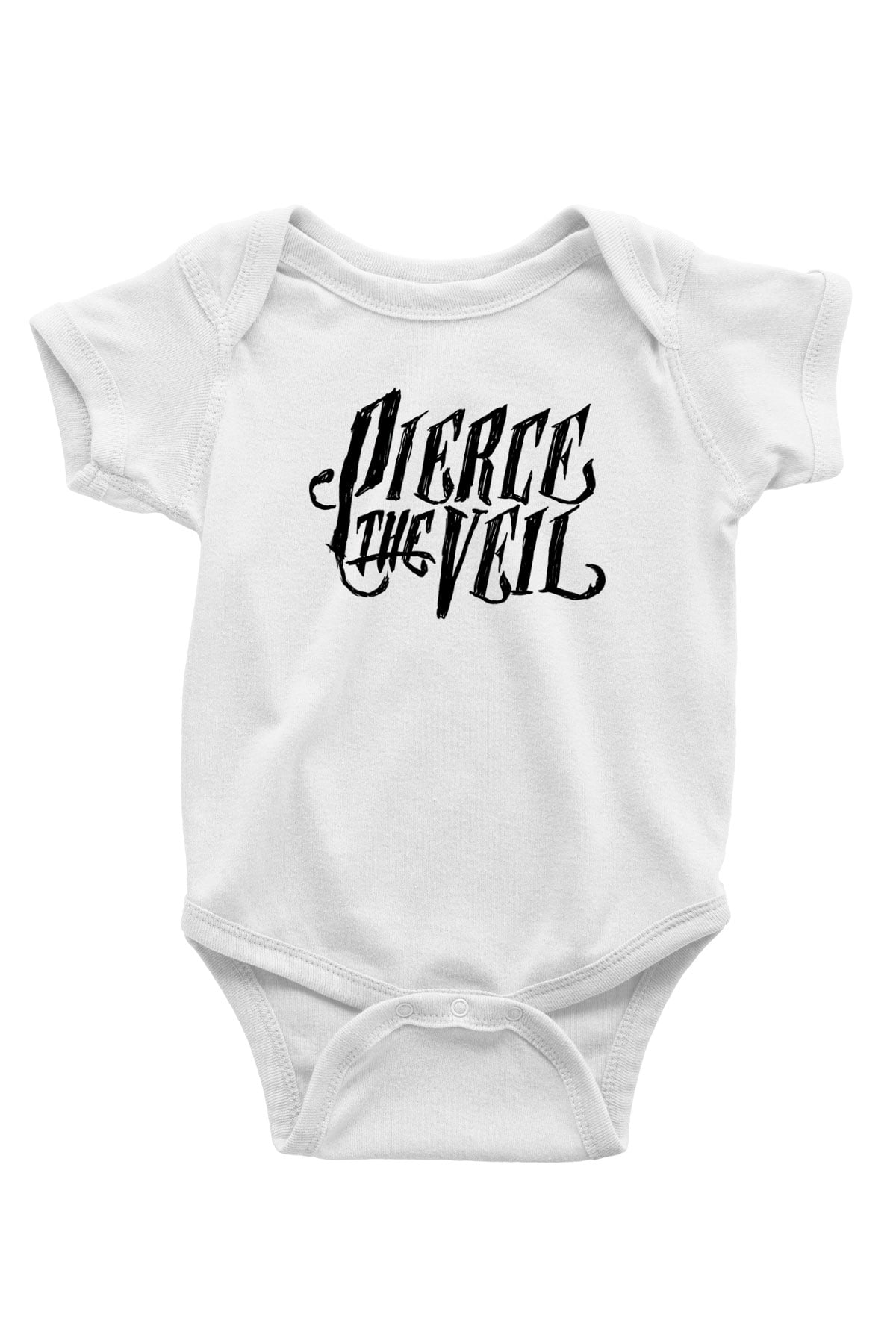 Pierce the Veil Baskılı Beyaz Unisex Bebek Body - Zıbın