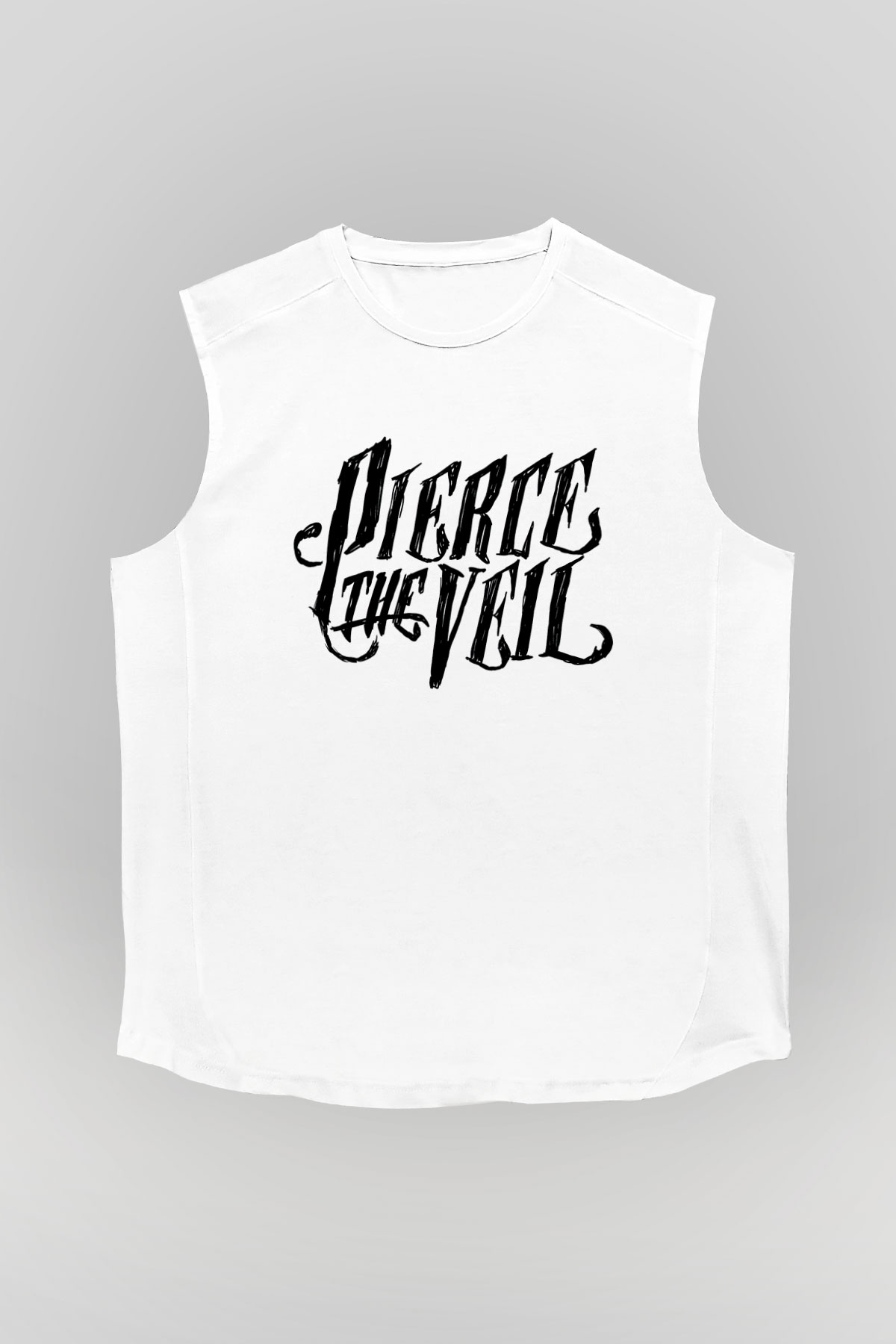 Pierce the Veil Beyaz Unisex Kolsuz Tişört