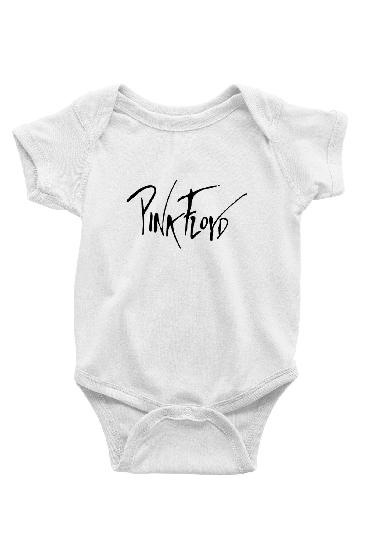 Pink Floyd Baskılı Beyaz Unisex Bebek Body - Zıbın