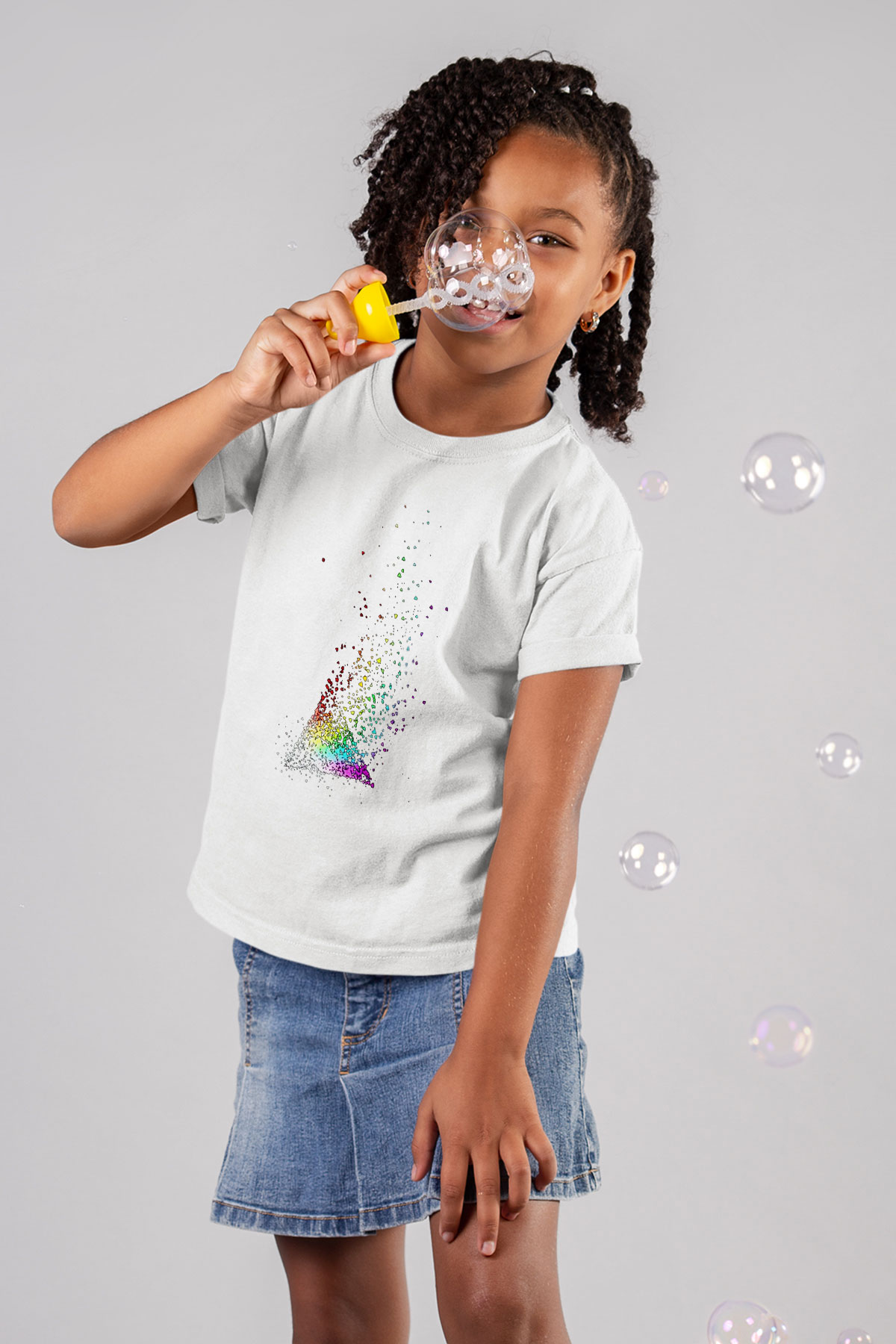 Pink Floyd Baskılı Beyaz Unisex Çocuk Tişört