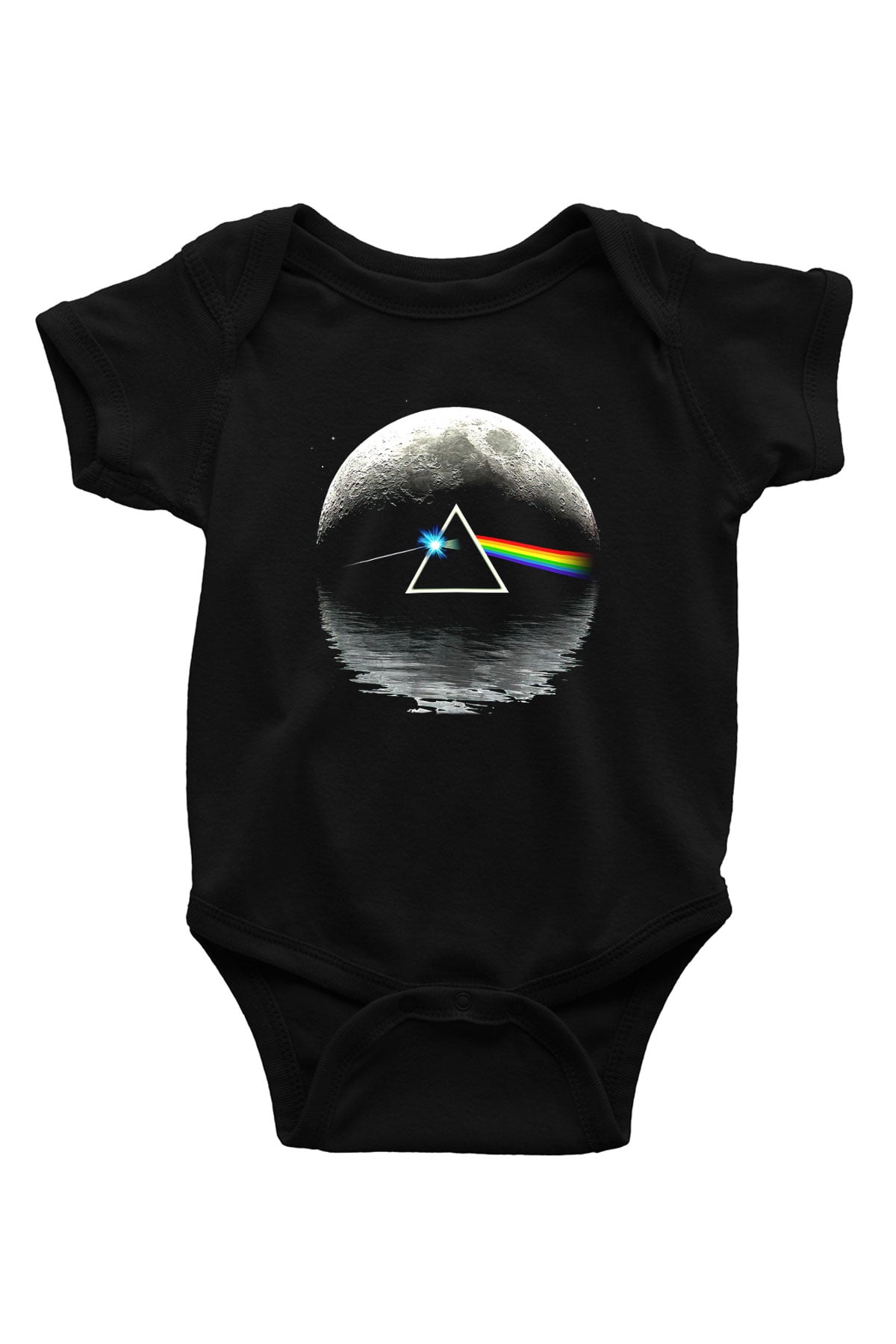 Pink Floyd Baskılı Siyah Bebek Body - Zıbın