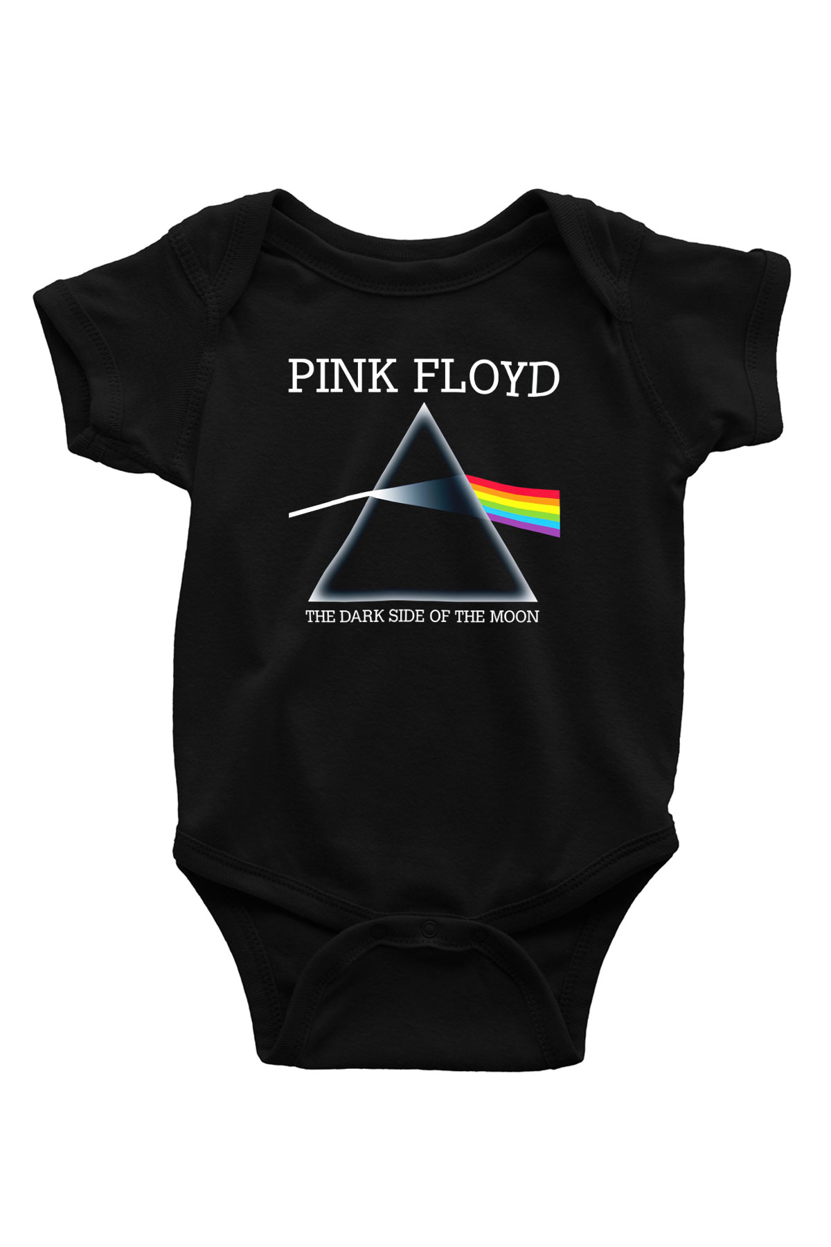 Pink Floyd Baskılı Siyah Bebek Body - Zıbın