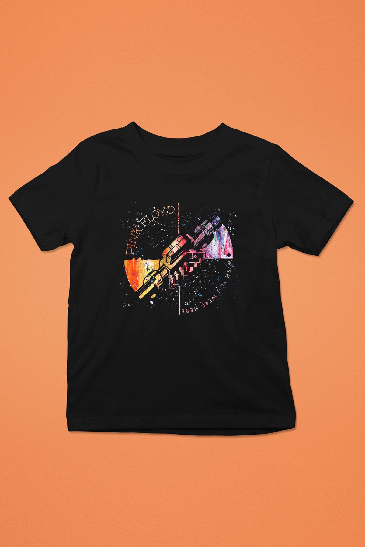 Pink Floyd Baskılı Siyah Unisex Çocuk Tişört
