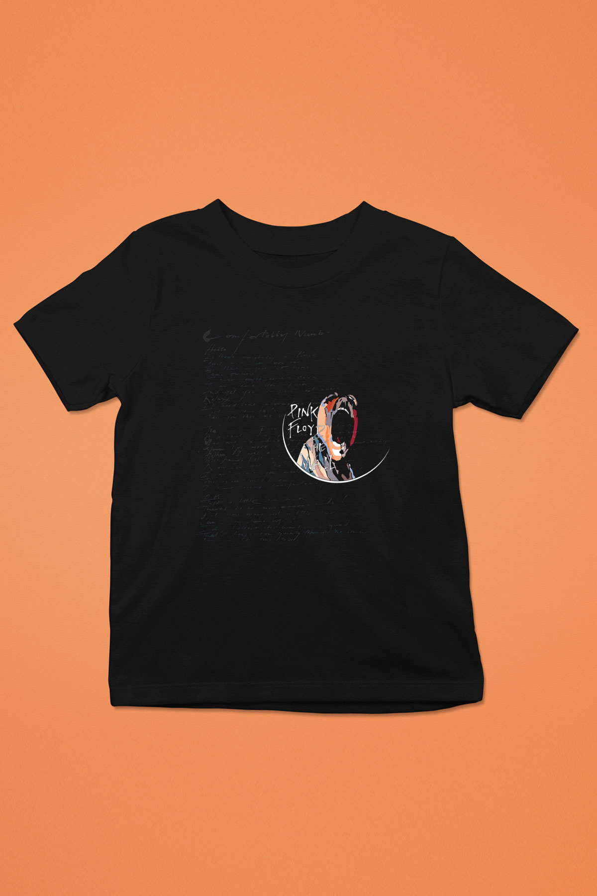 Pink Floyd Baskılı Siyah Unisex Çocuk Tişört