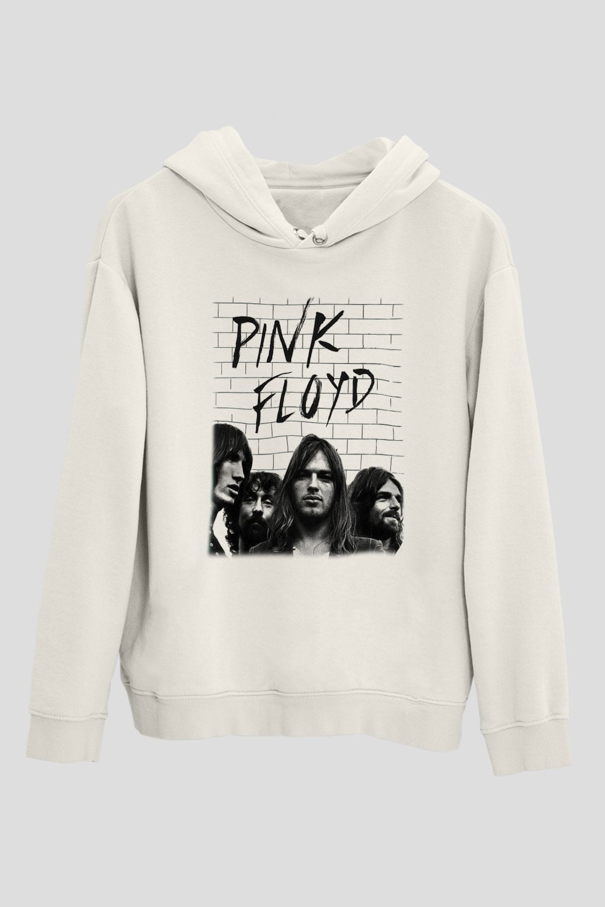 Pink Floyd Beyaz Unisex Kapşonlu Sweatshirt