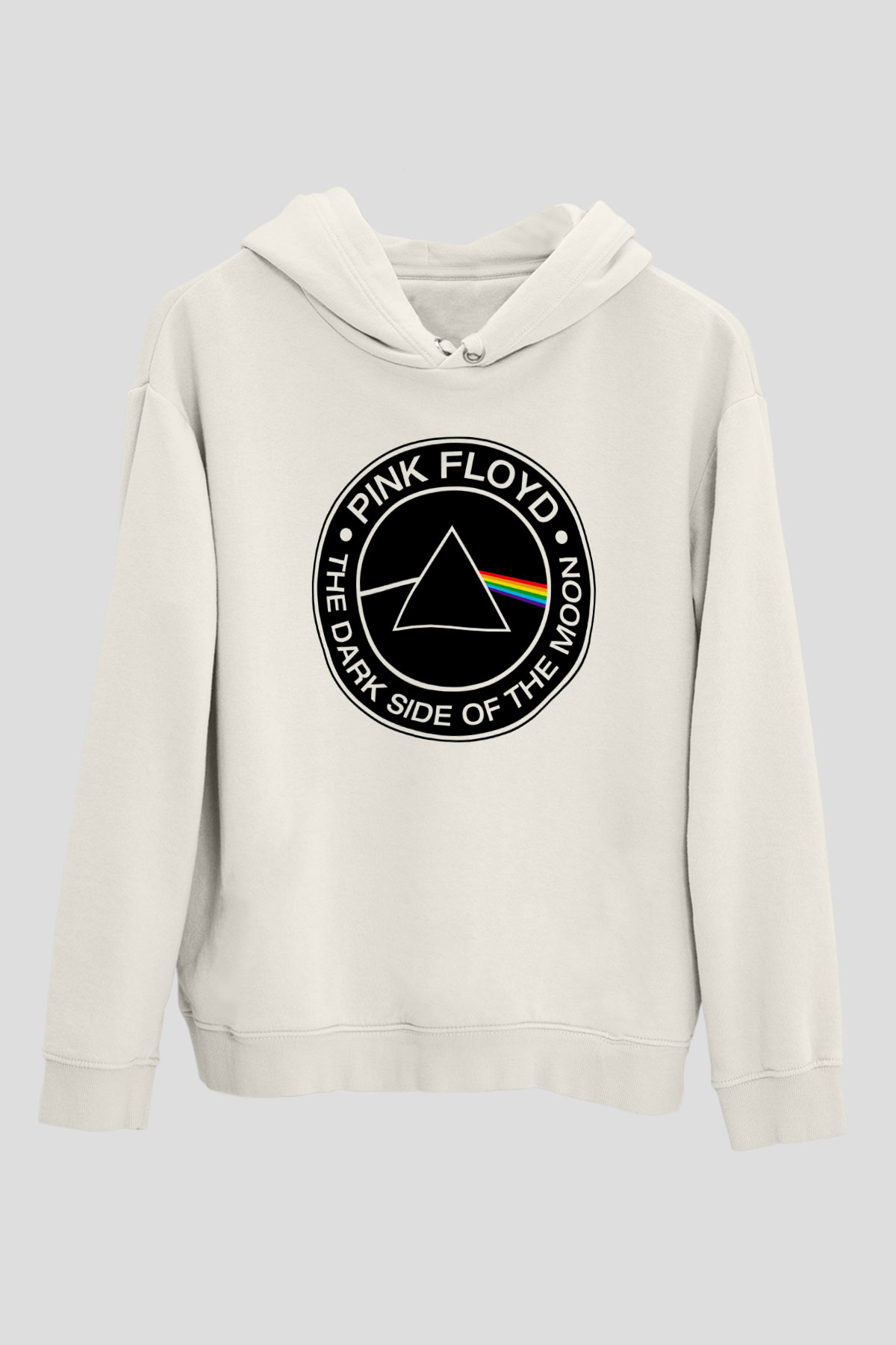 Pink Floyd Beyaz Unisex Kapşonlu Sweatshirt