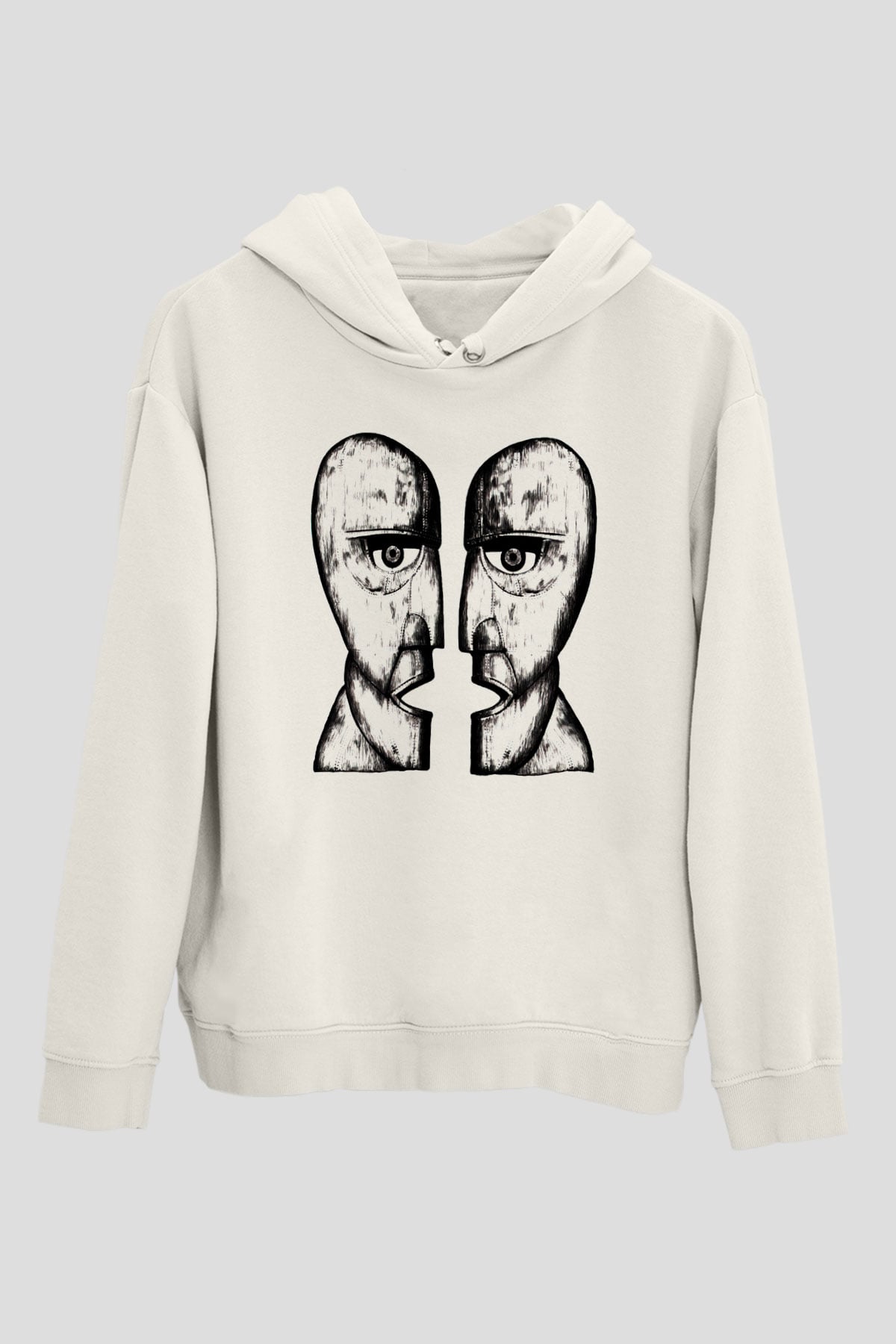 Pink Floyd Beyaz Unisex Kapüşonlu Sweatshirt