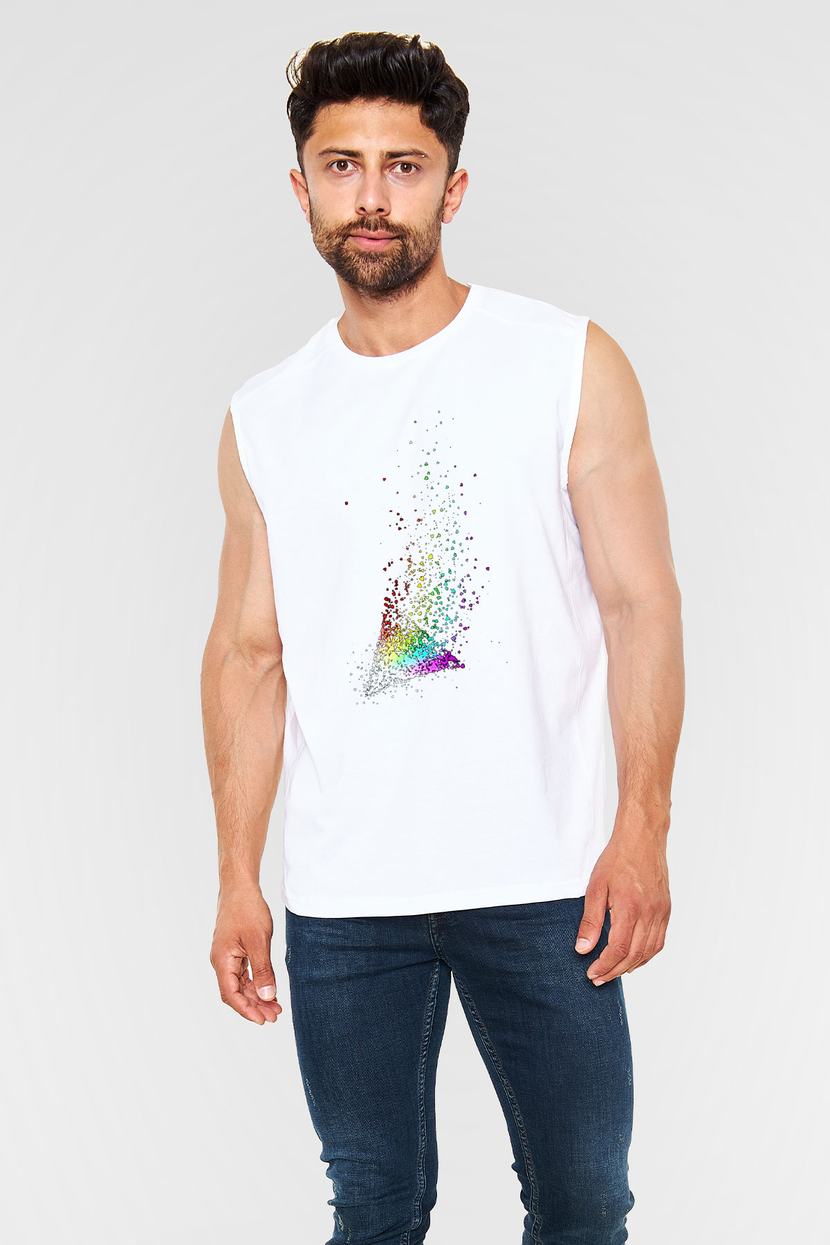 Pink Floyd Beyaz Unisex Kolsuz Tişört