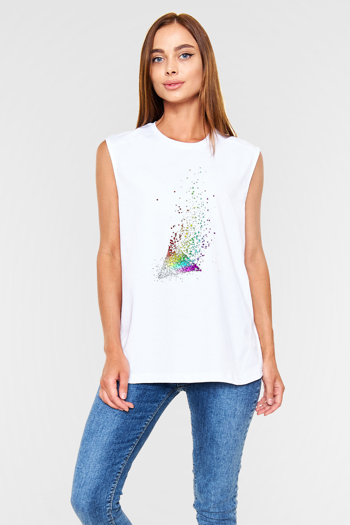 Pink Floyd Beyaz Unisex Kolsuz Tişört