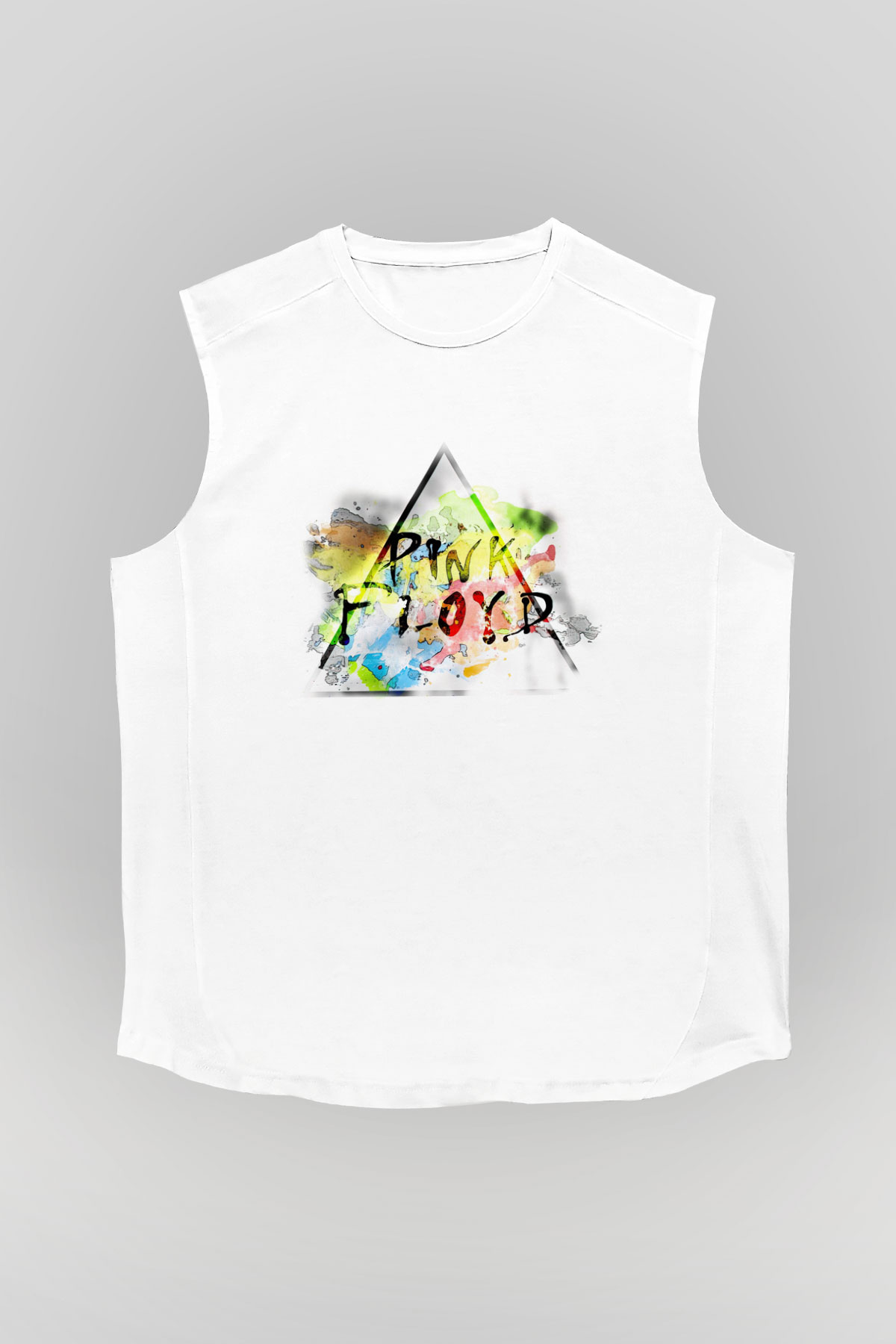 Pink Floyd Beyaz Unisex Kolsuz Tişört