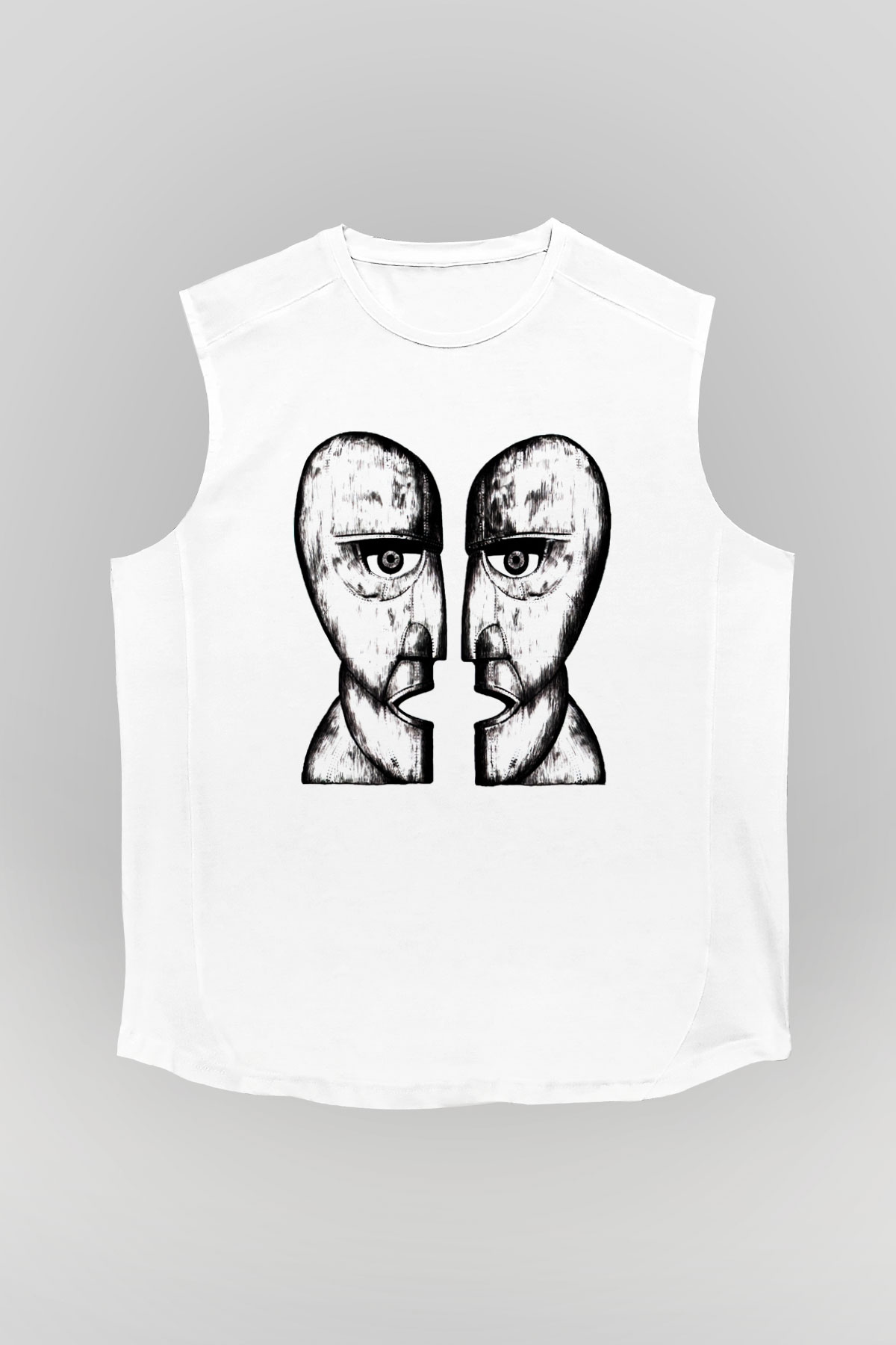Pink Floyd Beyaz Unisex Kolsuz Tişört