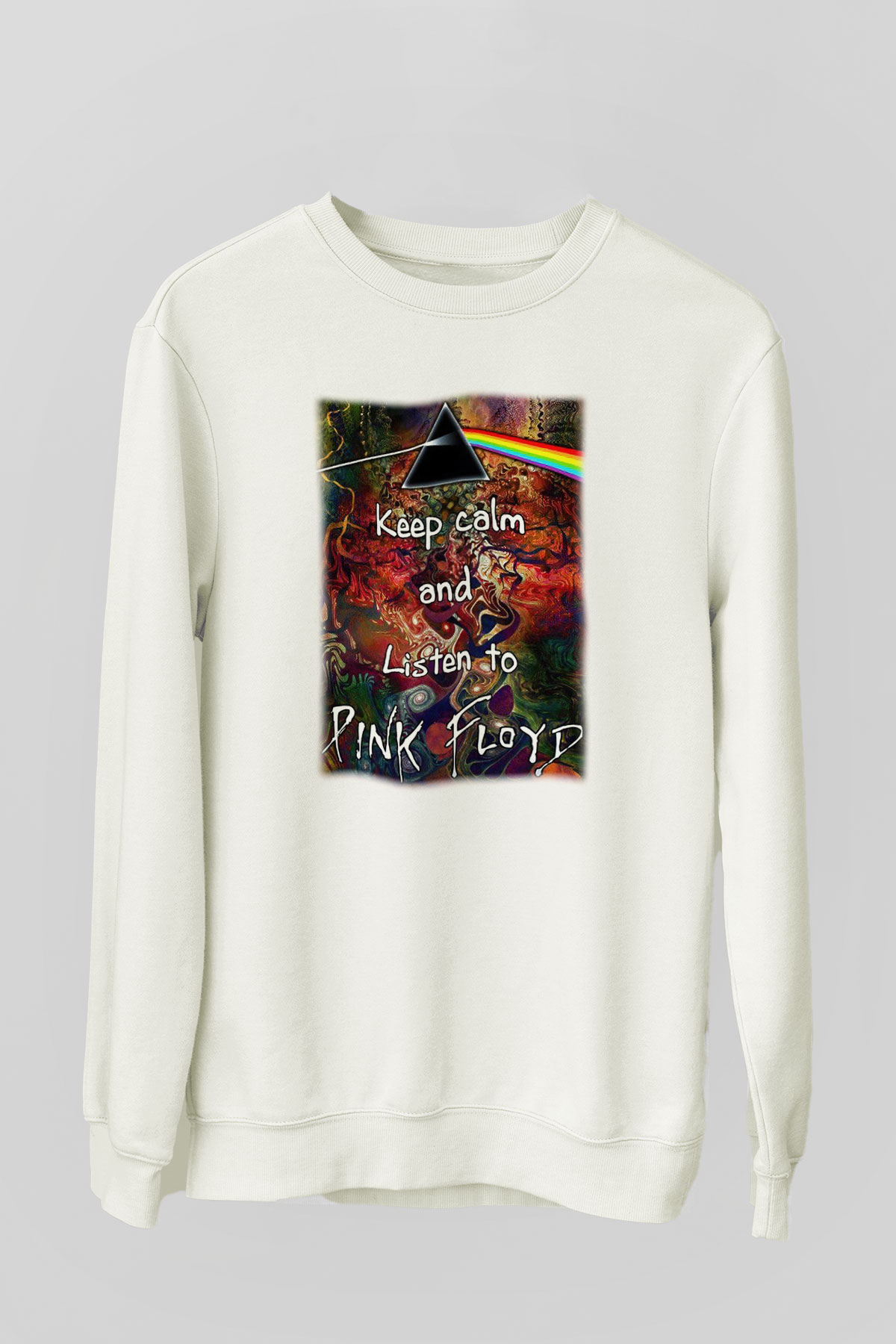 Pink Floyd Beyaz Unisex Sweatshirt