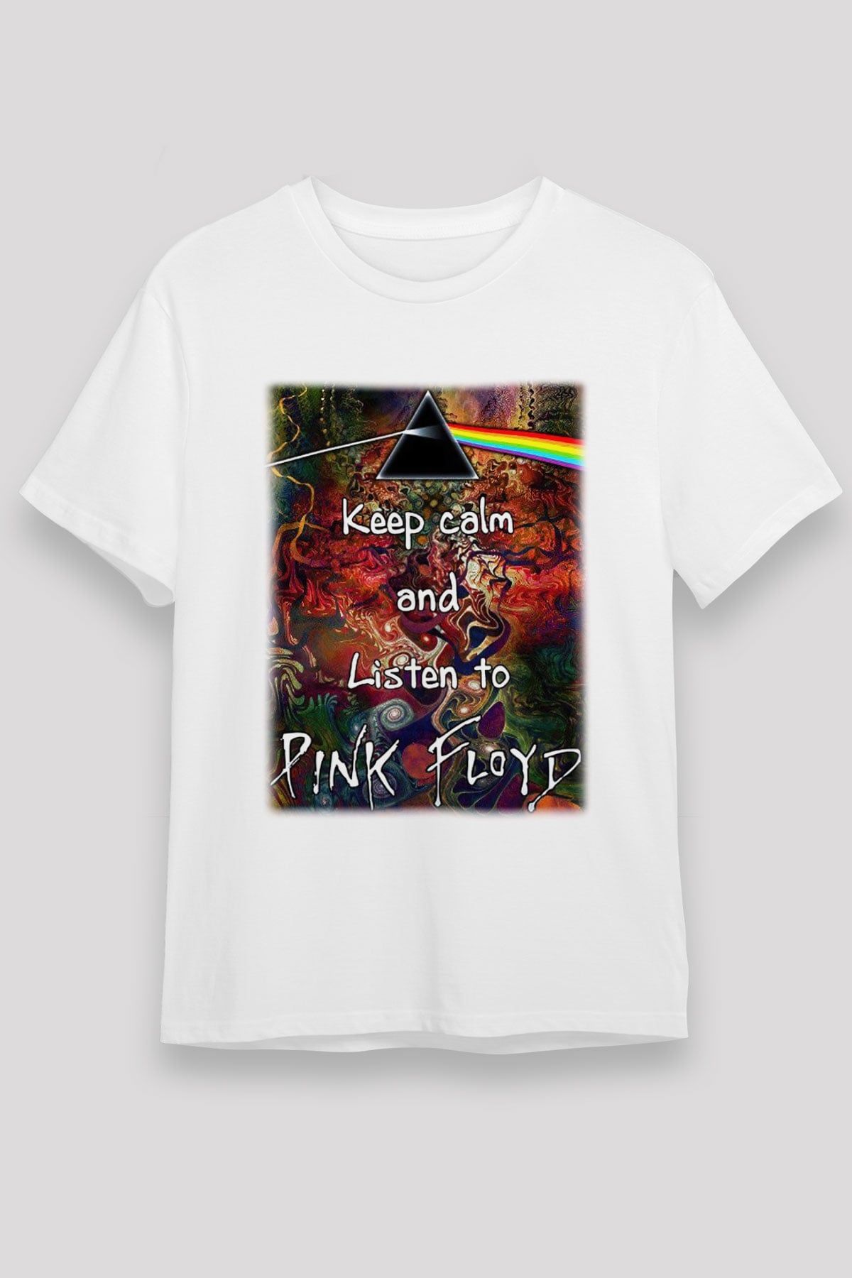 Pink Floyd Beyaz Unisex Tişört T-Shirt - TişörtFabrikası