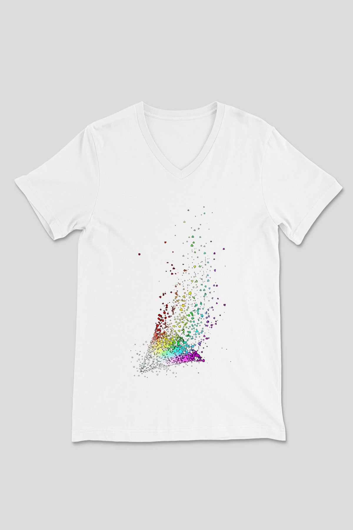 Pink Floyd Beyaz Unisex V Yaka Tişört T-Shirt
