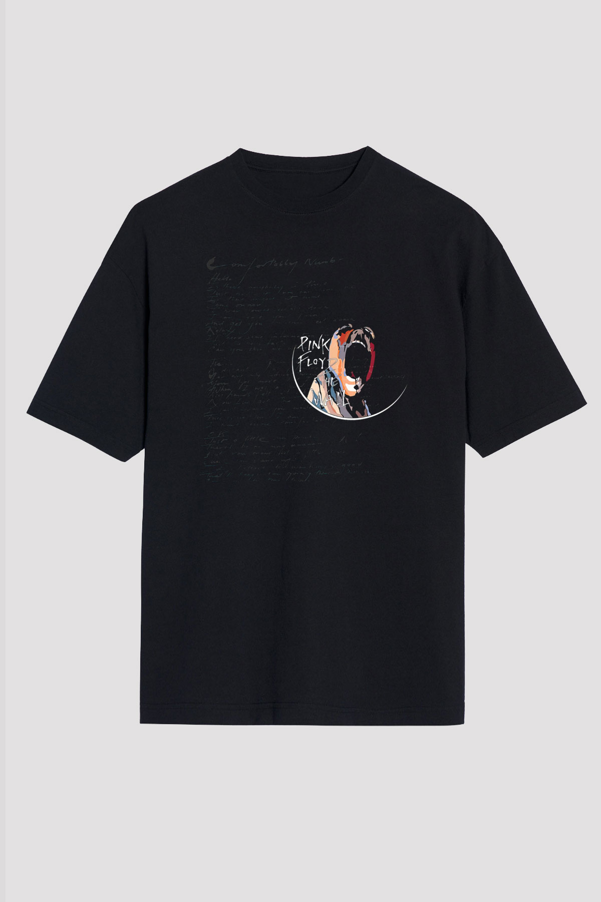 Pink Floyd Siyah Unisex Oversize Tişört T-Shirt