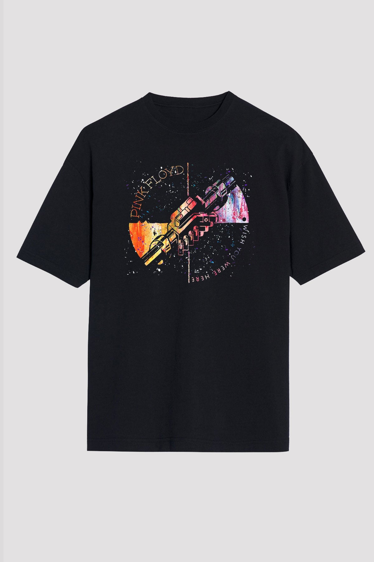 Pink Floyd Siyah Unisex Oversize Tişört T-Shirt