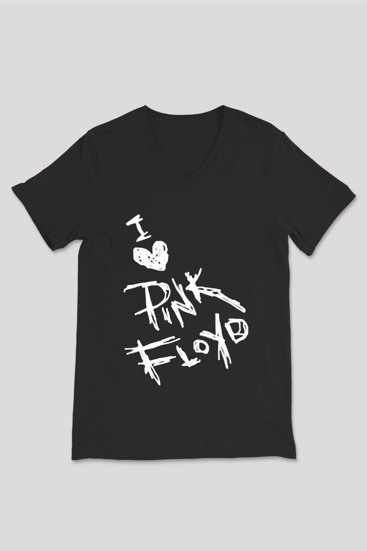 Pink Floyd Siyah Unisex V Yaka Tişört T-Shirt