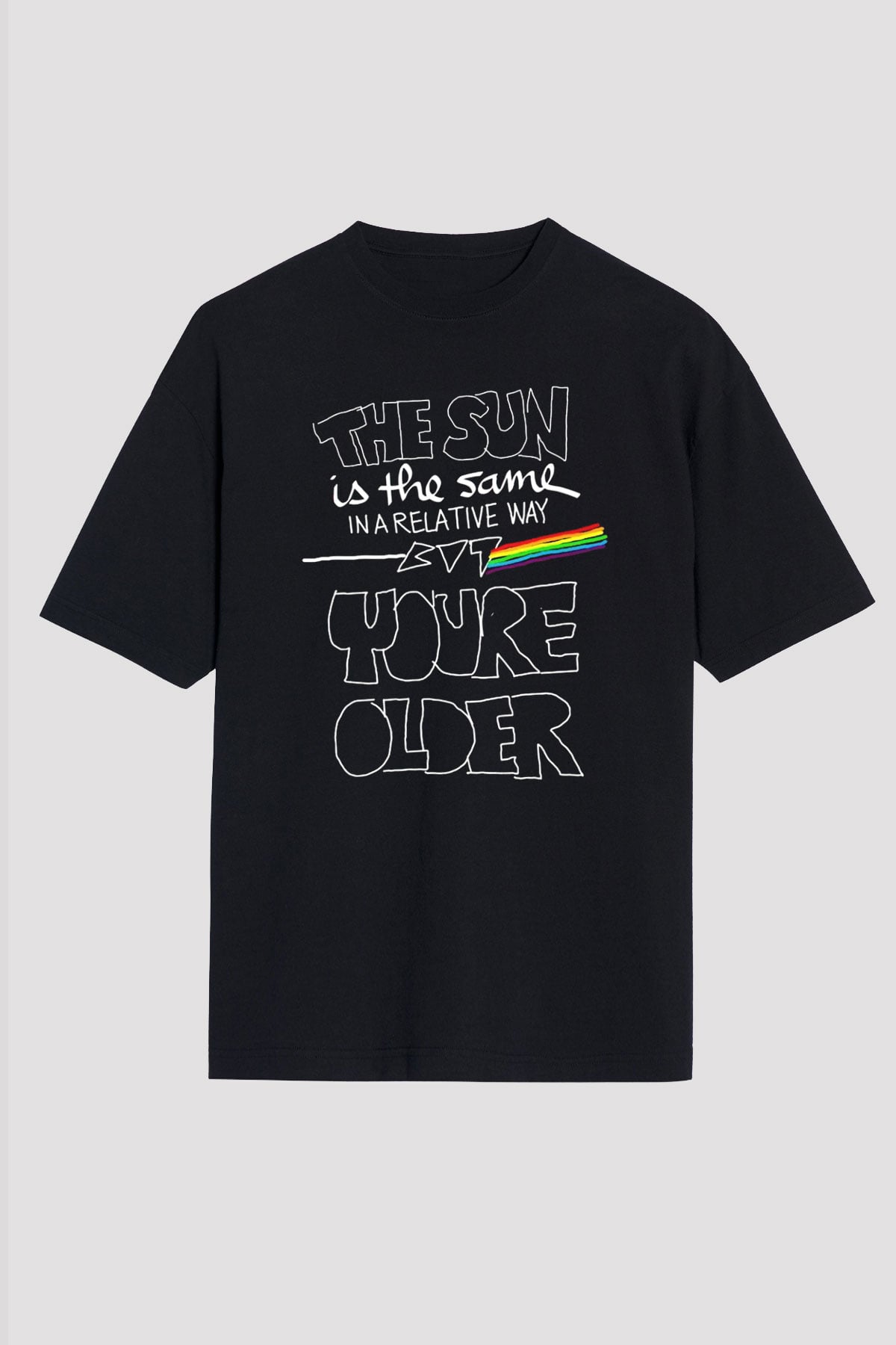 Pink Floyd The Sun Is The Same Siyah Unisex Oversize Tişört T-Shirt