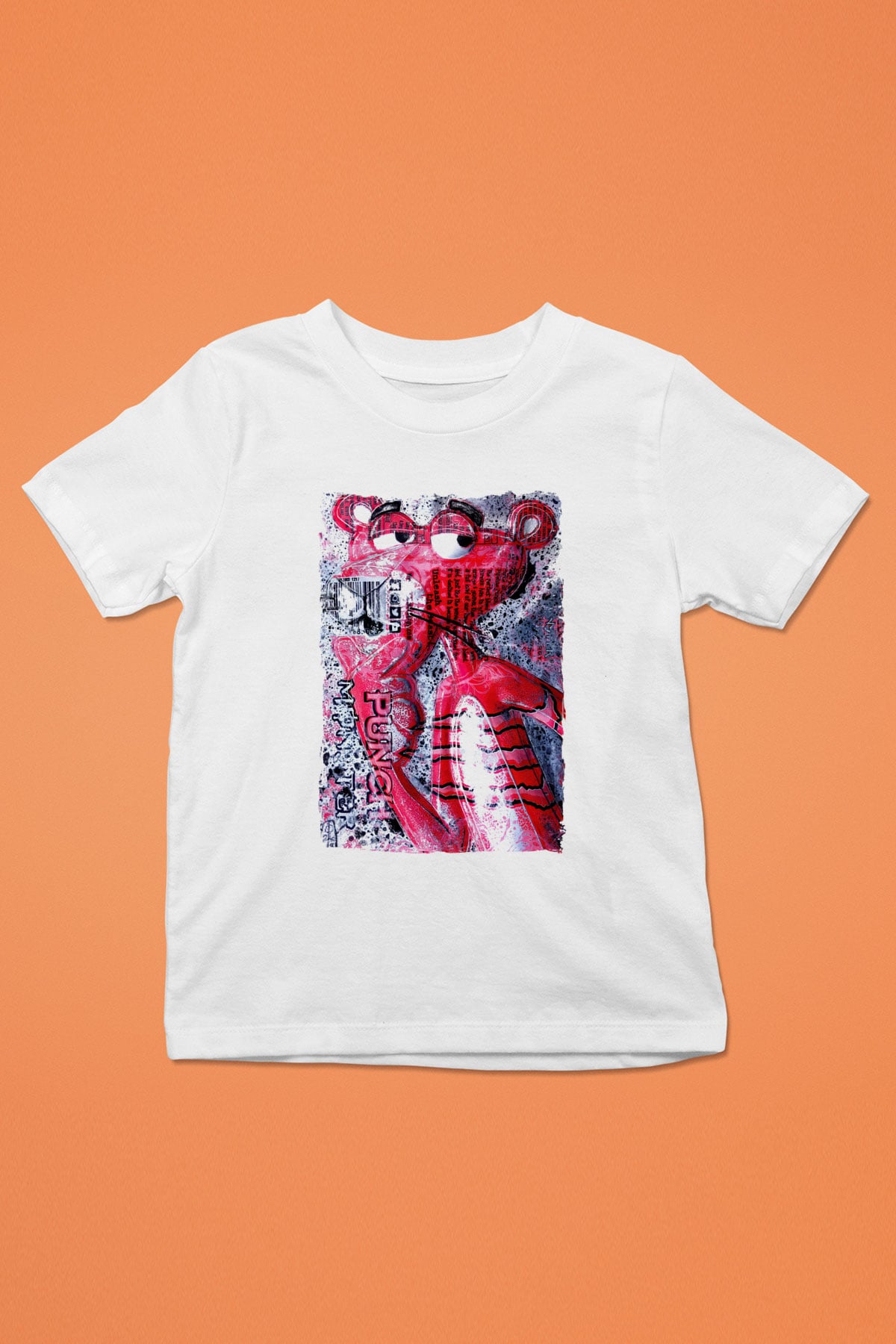 Pink Panther Beyaz Unisex  Çocuk Tişört
