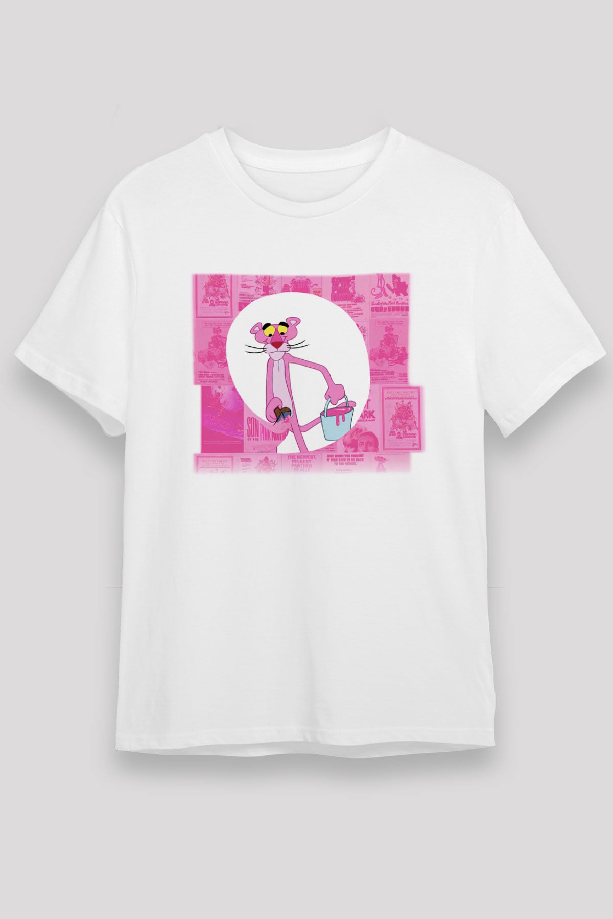 Pink Panther Beyaz Unisex Tişört