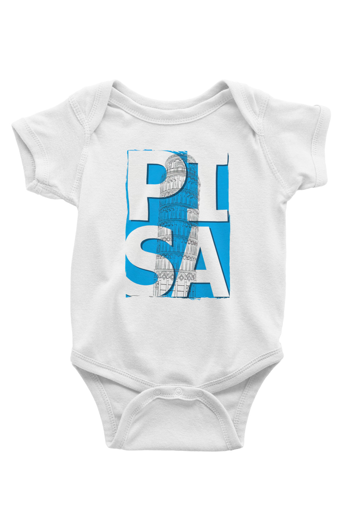 Pisa Kulesi Beyaz Bebek Body - Zıbın