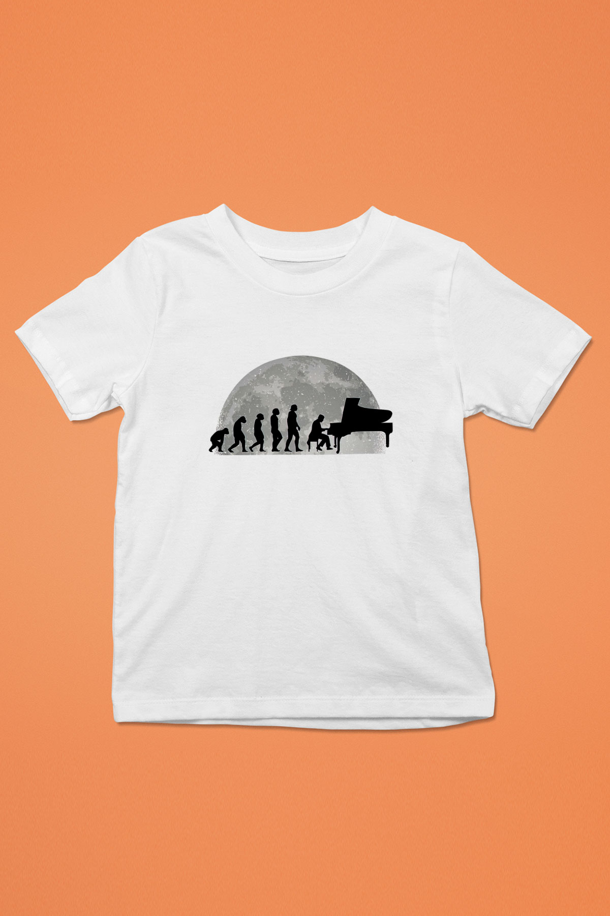 Piyanist Beyaz Unisex Çocuk Tişört