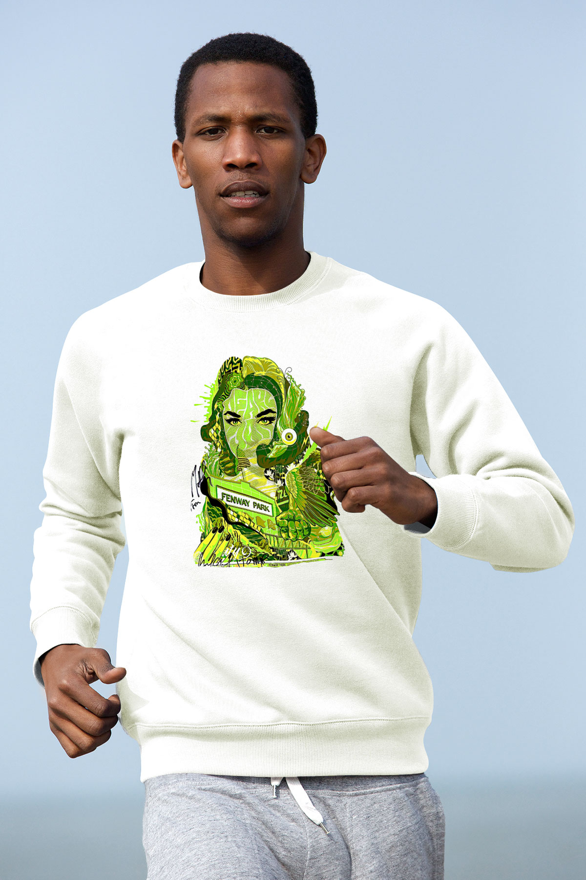 Pj Harvey Baskılı Beyaz Unisex Sweatshirt