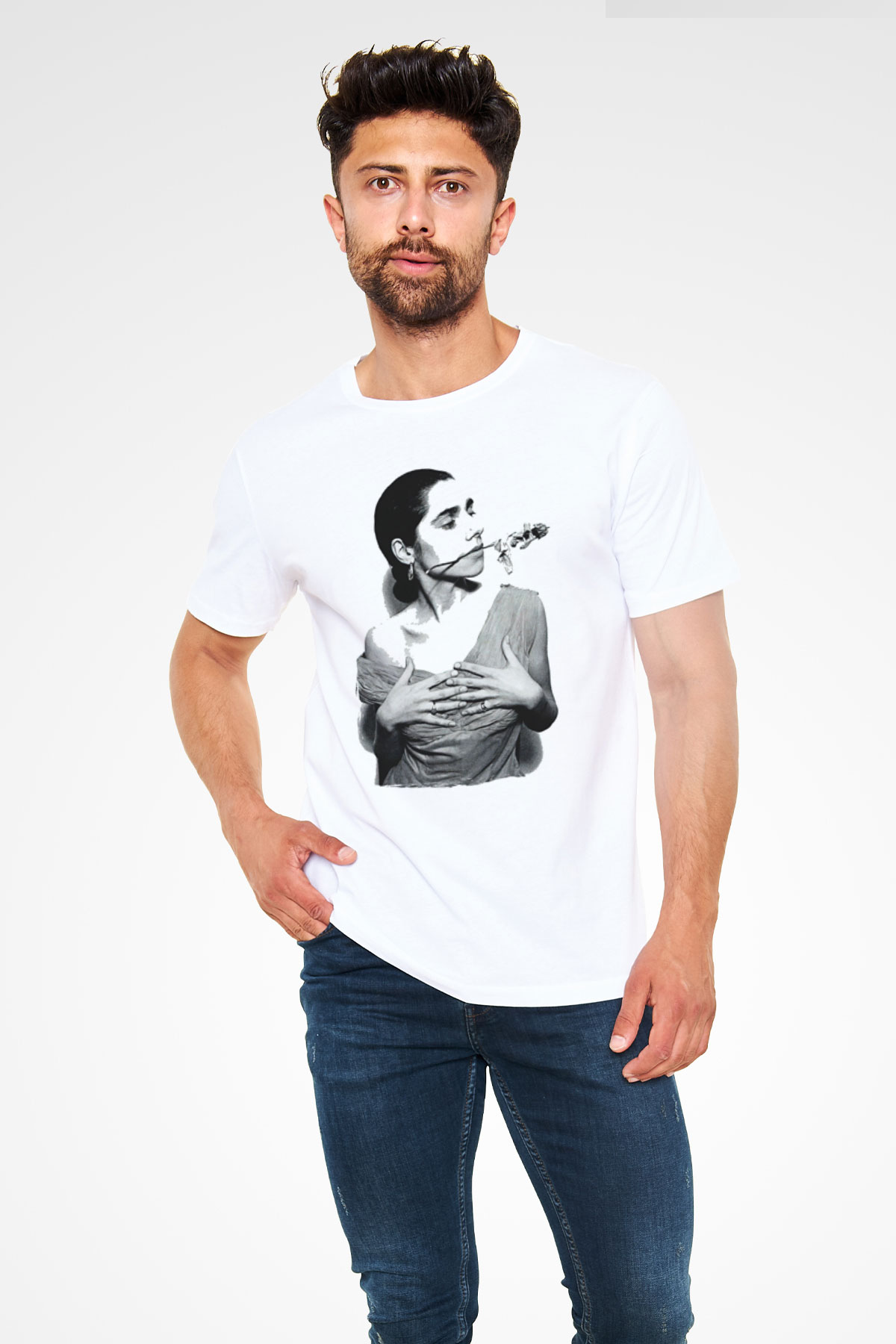 Pj Harvey Baskılı Unisex Beyaz Tişört - Tshirt