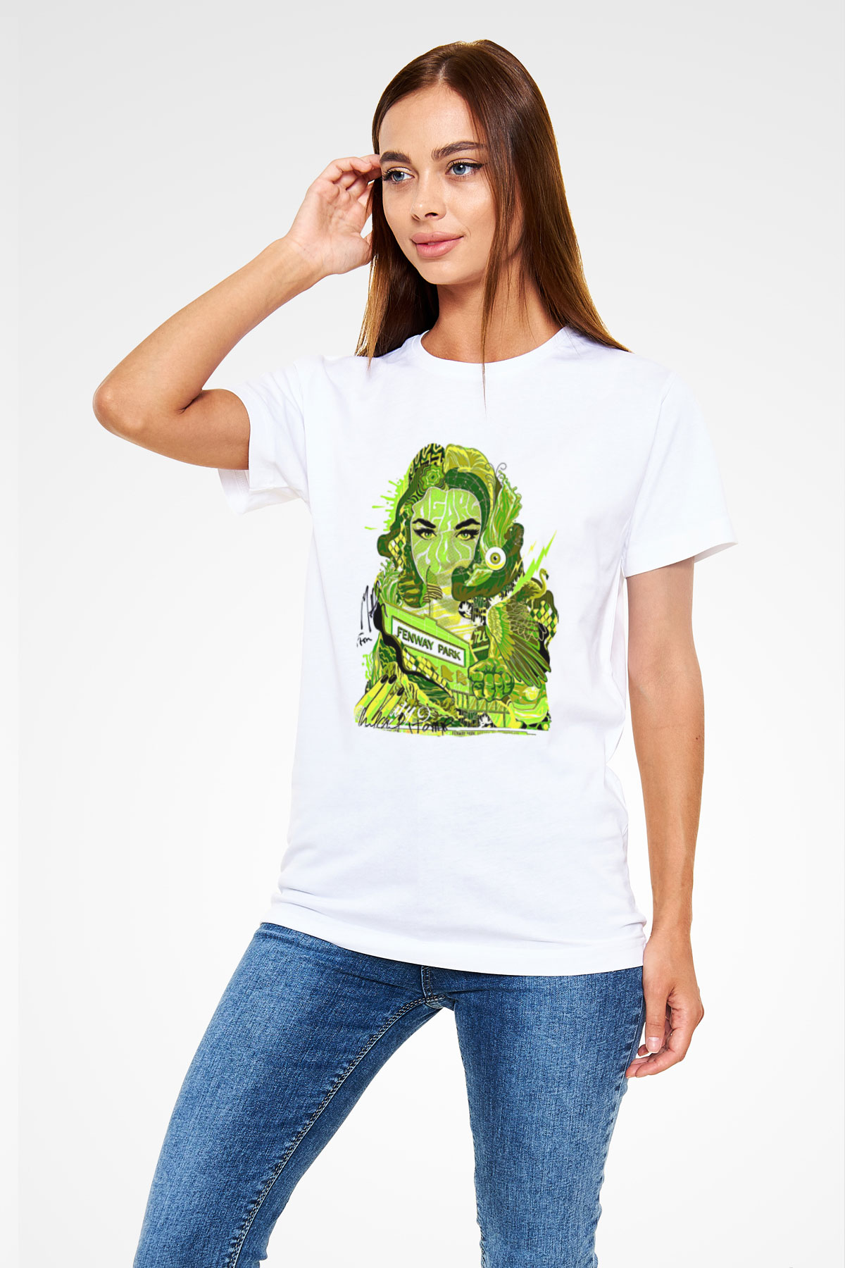 Pj Harvey Baskılı Unisex Beyaz Tişört - Tshirt