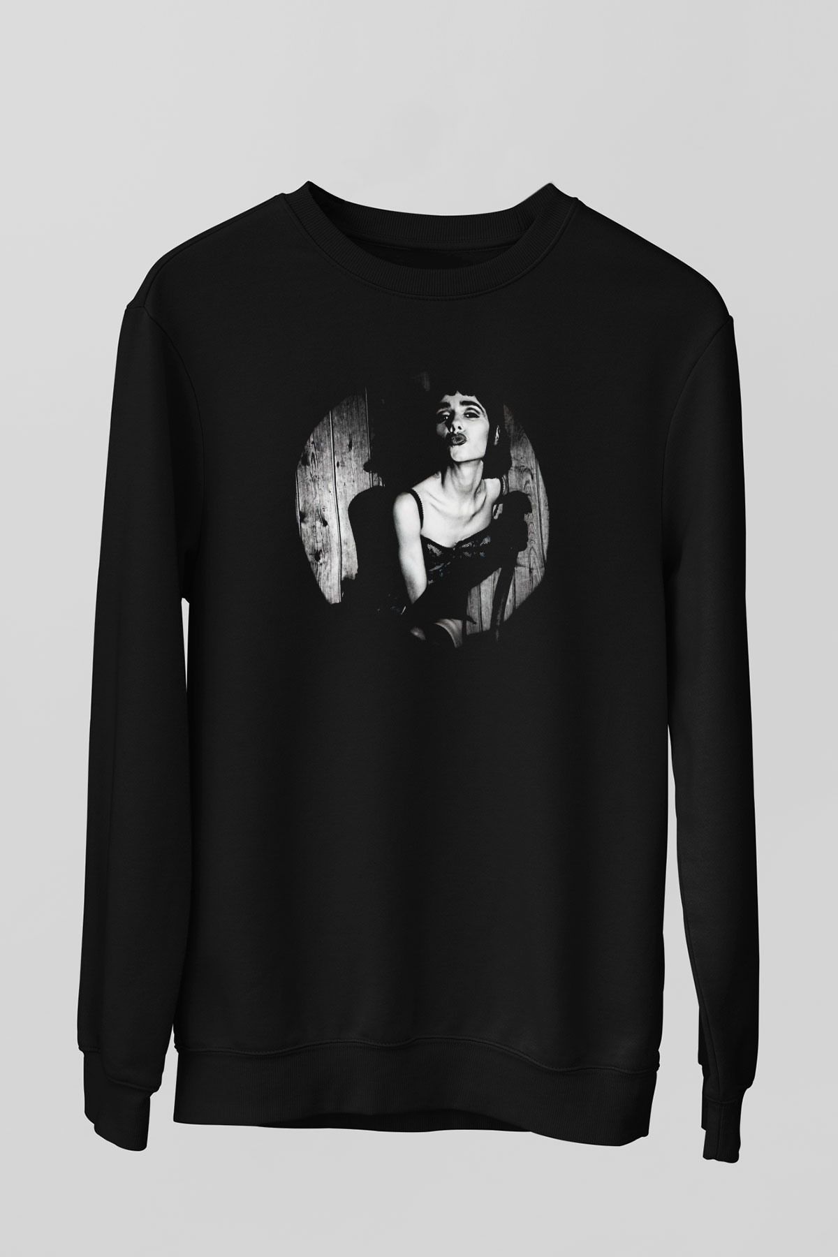 Pj Harvey Baskılı Unisex Siyah Sweatshirt