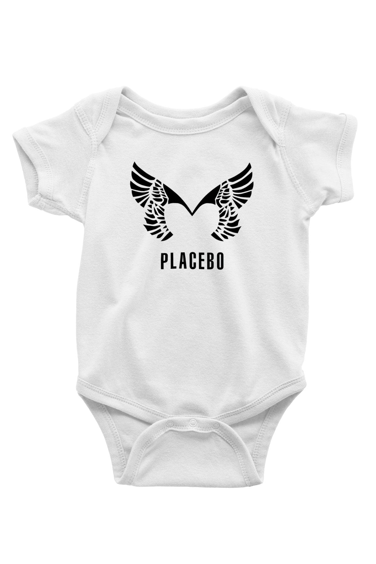 Placebo Baskılı Beyaz Unisex Bebek Body - Zıbın