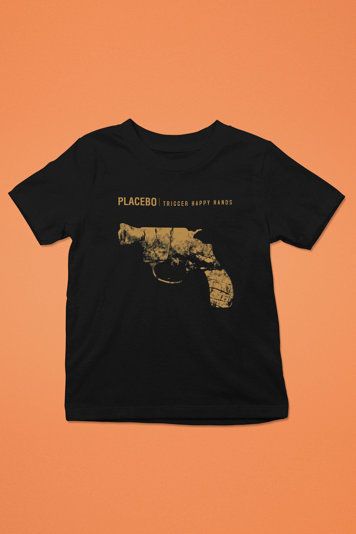 Placebo Baskılı Siyah Unisex Çocuk Tişört