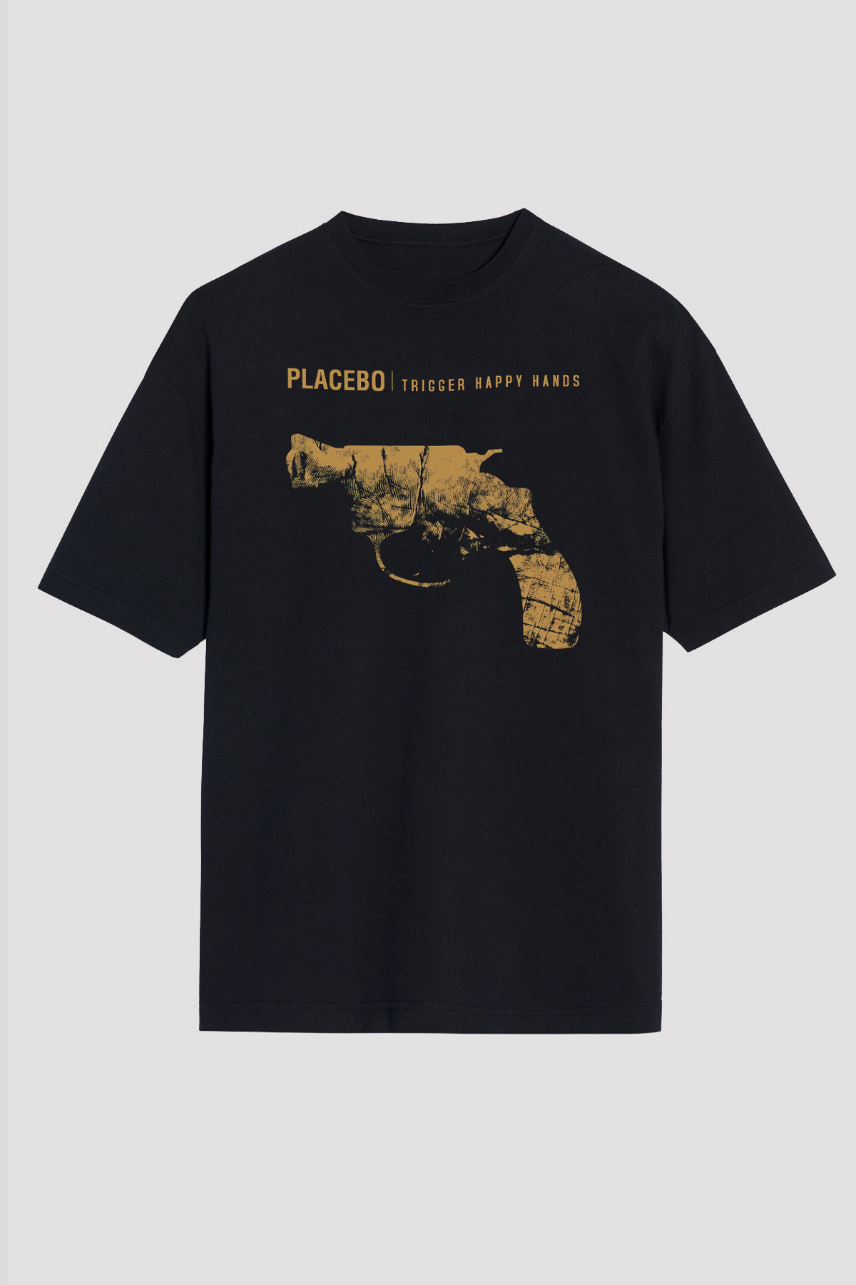 Placebo Siyah Unisex Oversize Tişört T-Shirt
