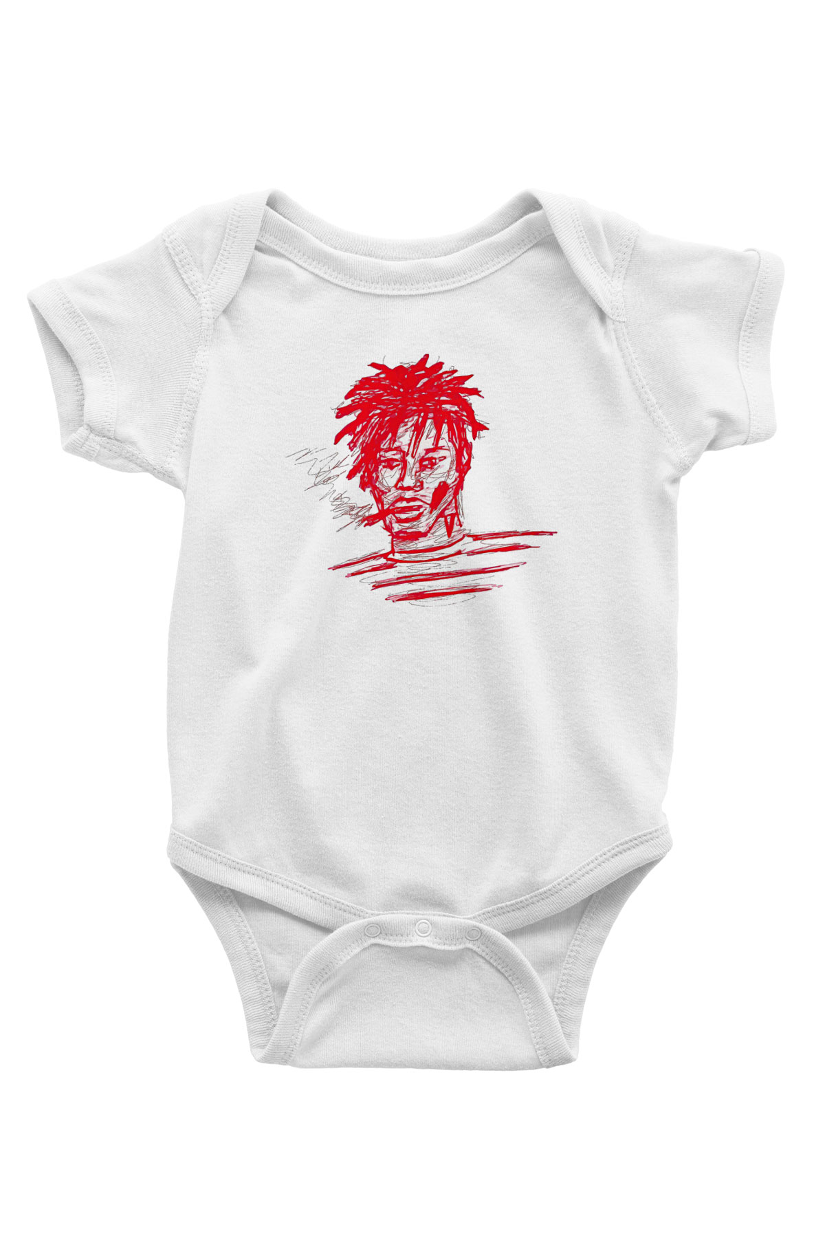 Playboi Carti Baskılı Beyaz Unisex Bebek Body - Zıbın