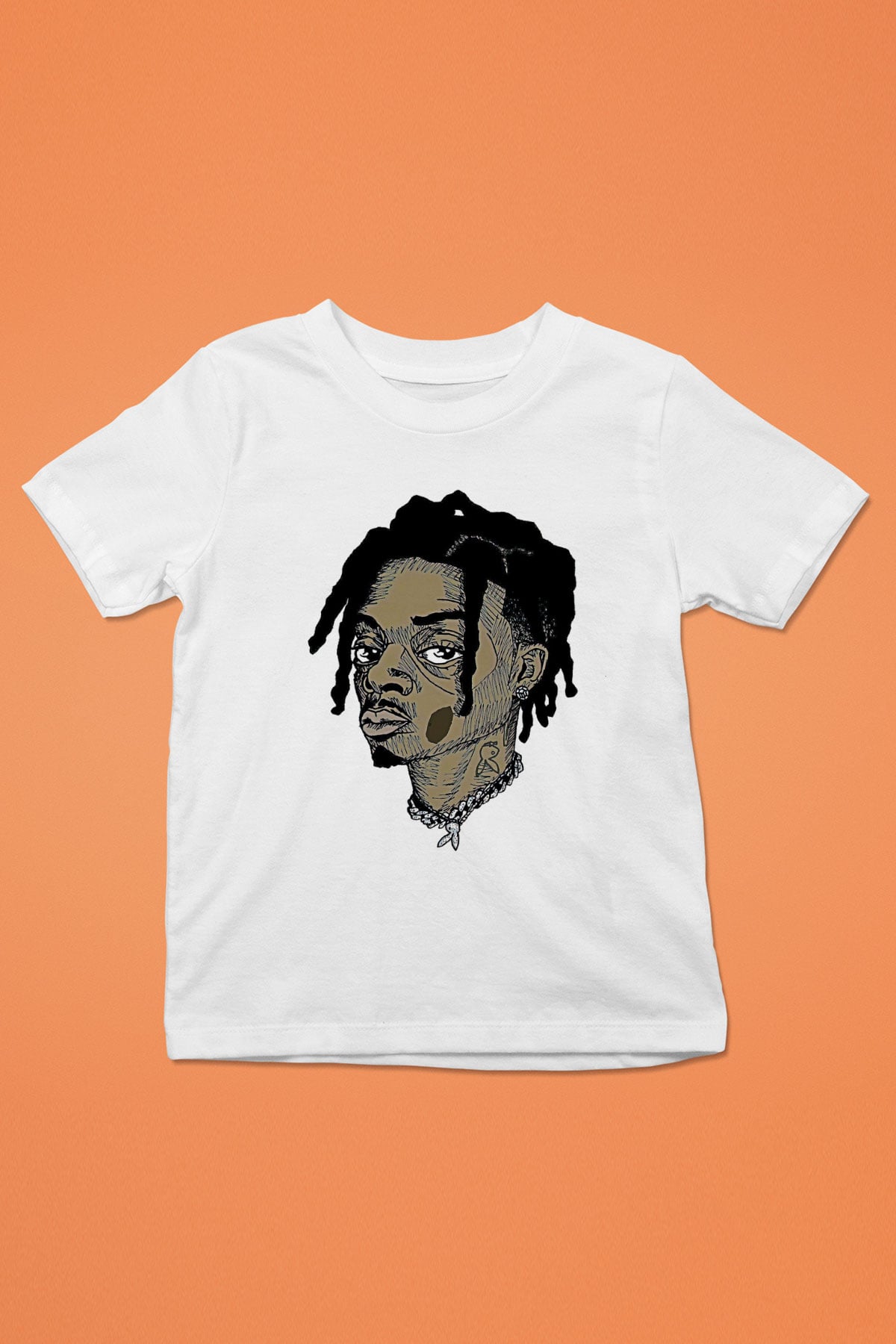 Playboi Carti Baskılı Beyaz Unisex Beyaz Çocuk Tişört - Tshirt