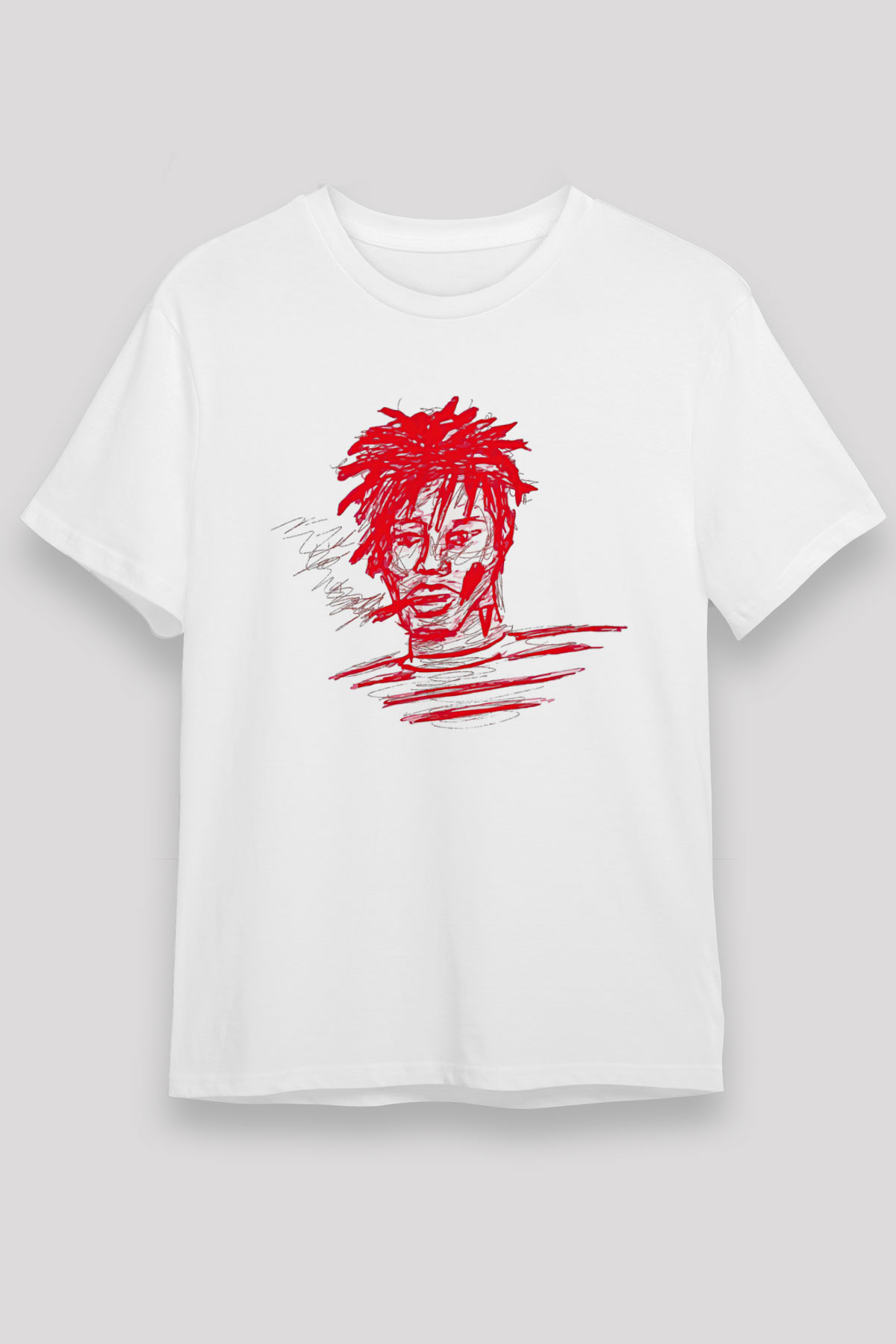Playboi Carti Baskılı Unisex Beyaz Tişört - Tshirt